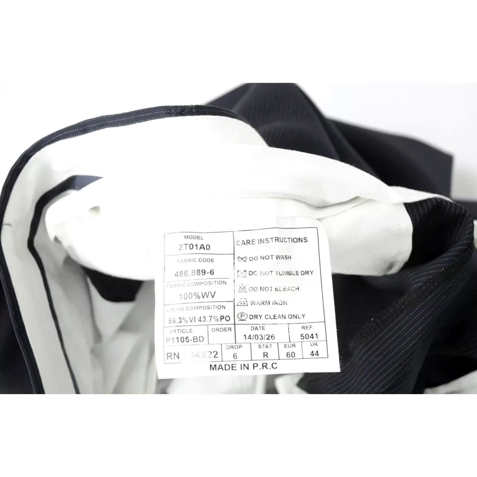 Suitsupply Suitsupply Trousers Men UK 44 / W40 Wool Pinstriped Classic Navy Blue Trousers Mens Size 44 W40 Wool Pinstriped Navy Blue Size US 44 / EU 60 - 6 Thumbnail