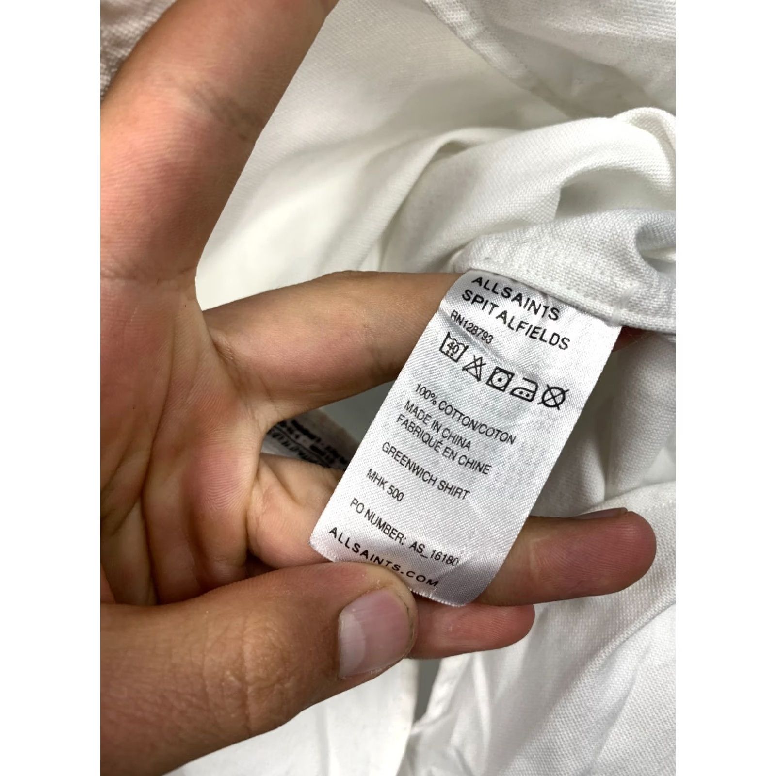 Allsaints Allsaints Greenwich Vintage Mens Long Sleeve White Shirt L Size US L / EU 52-54 / 3 - 4 Thumbnail