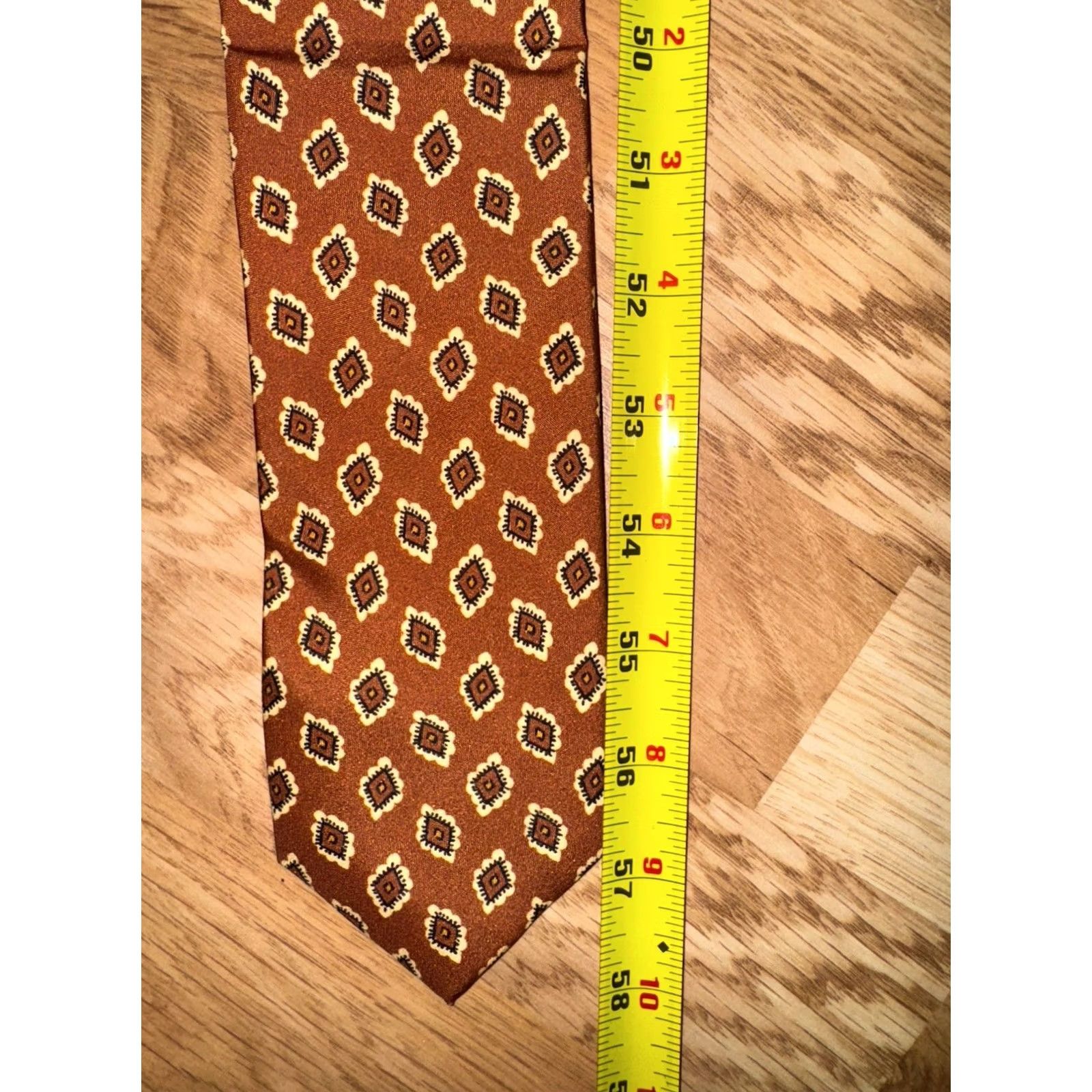 Jos. A. Bank JoS. A. Bank Heritage Collection Men's Silk Necktie Copper/Brown Paisley Tie Size ONE SIZE - 5 Thumbnail