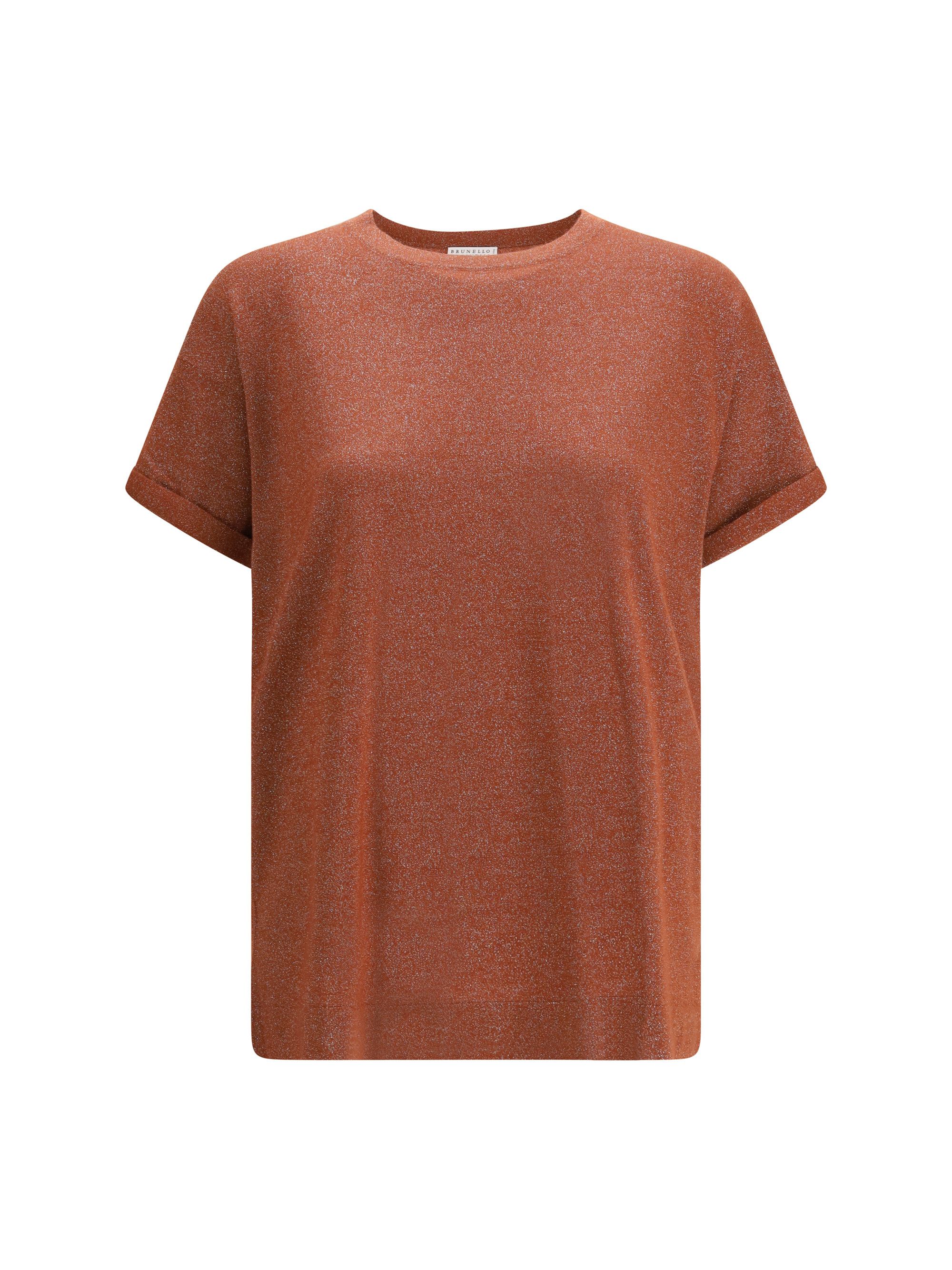 Brunello Cucinelli cashmere glitter T-shirt Size L / US 10 / IT 46 - 1 Thumbnail