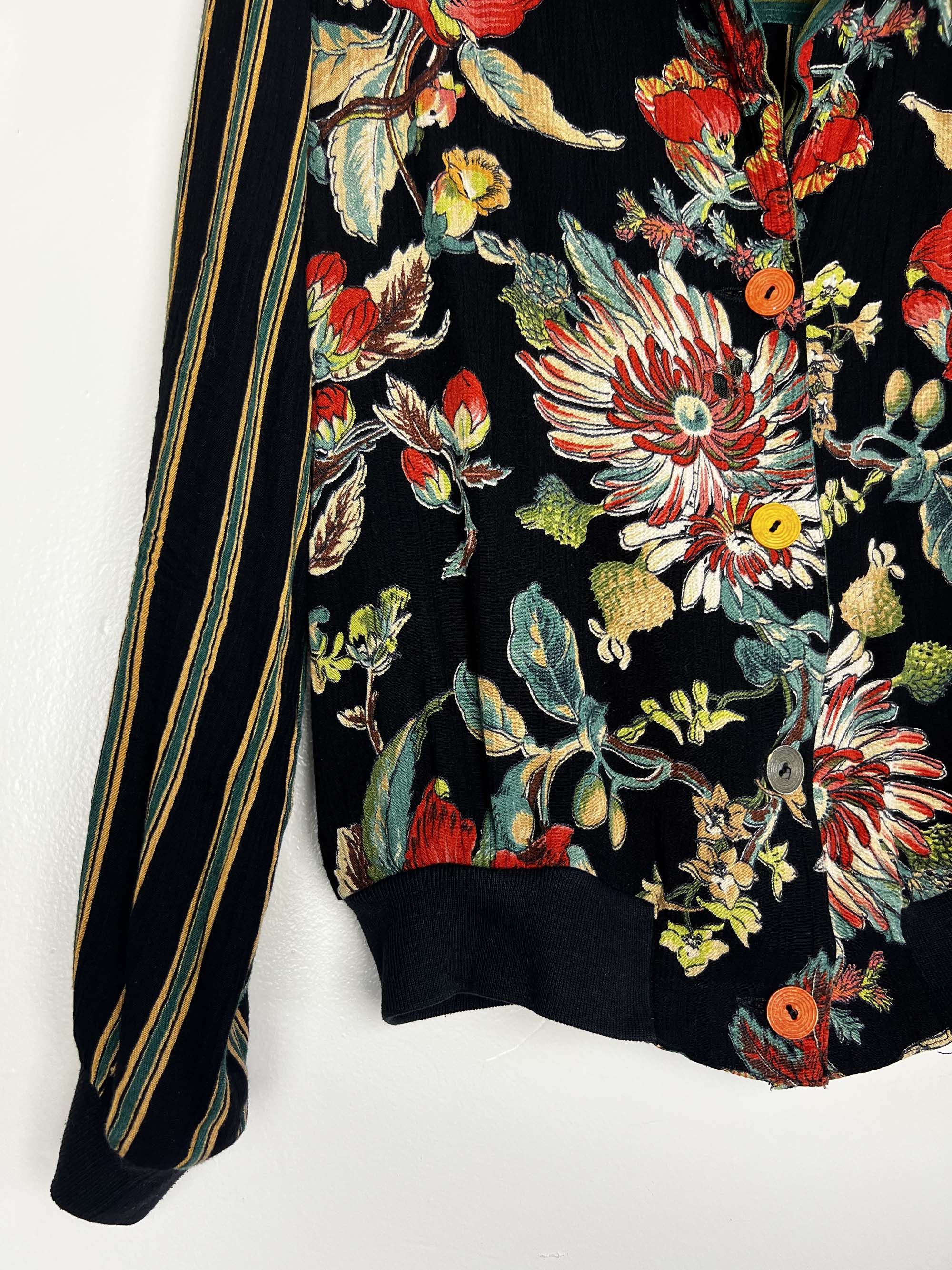 Vintage Vintage 1990's Carole Little Petites Stripe + Floral Jacket Size M / US 6-8 / IT 42-44 - 5 Thumbnail