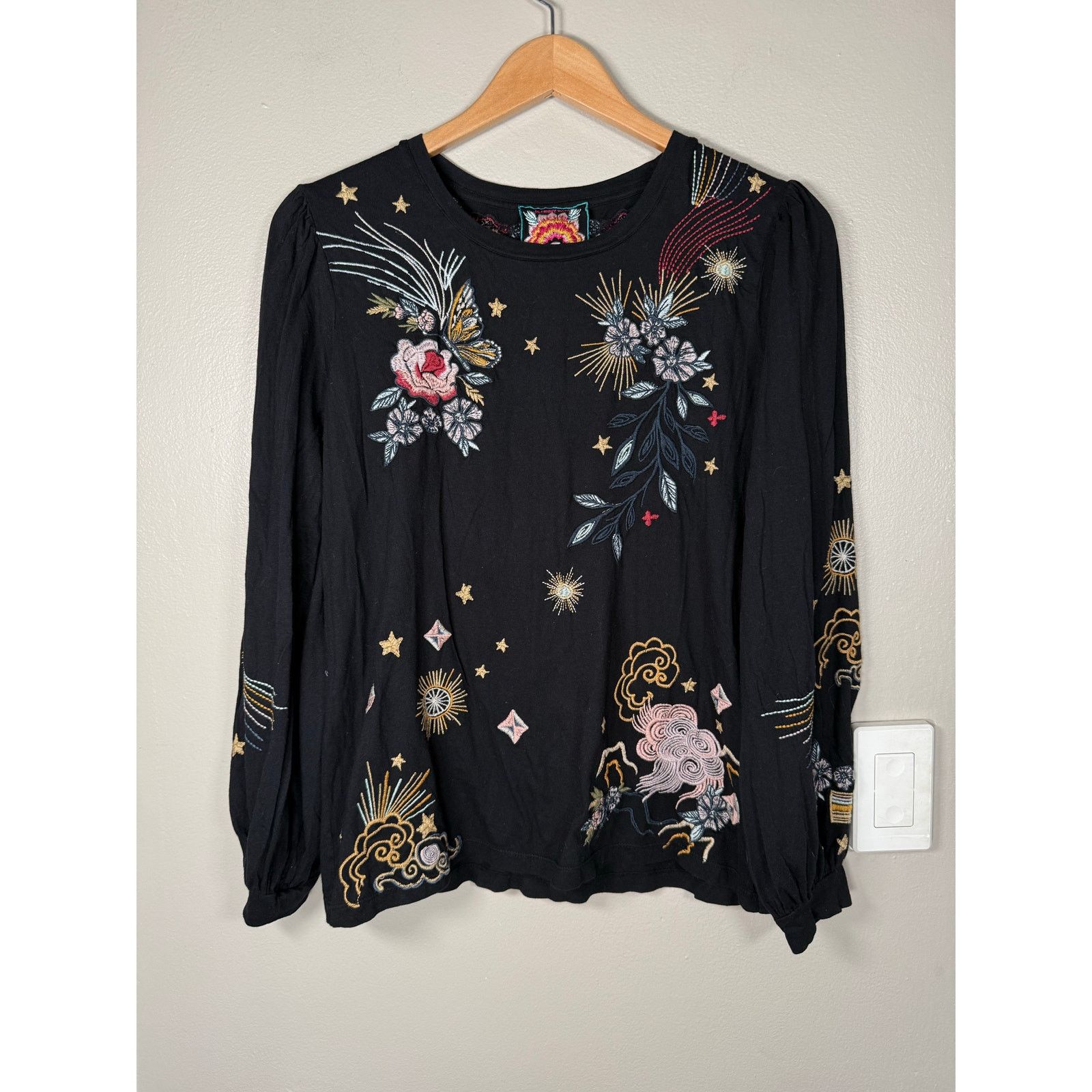Johnny Was Johnny Was Selah Cuffed Puff Whimsigoth Embroidered Shirt S Size S / US 4 / IT 40 - 3 Thumbnail