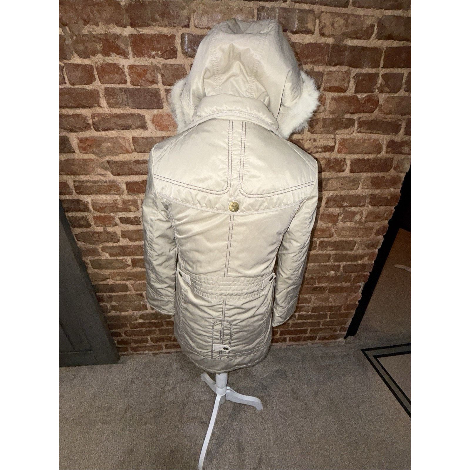 & Other Stories The Day Girls Women's Size Sm Rabbit Fur Hooded Parka Beige Size S / US 4 / IT 40 - 8 Thumbnail