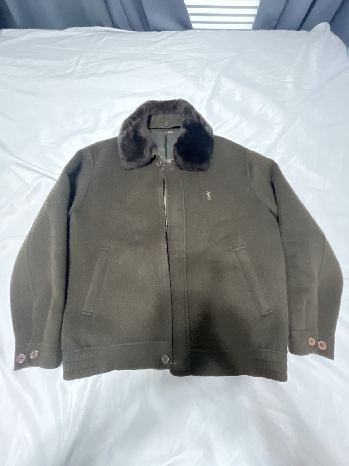 Yves Saint Laurent Yves Saint Laurent Jacket – Olive Brown (Vintage) Size US L / EU 52-54 / 3 - 1 Thumbnail