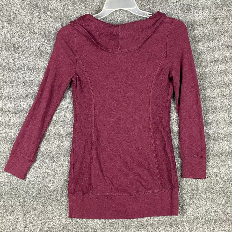 Other Liz Lange Maternity Top Women's XS Long Sleeve Burgundy Size XS / US 0-2 / IT 36-38 - 7 Thumbnail