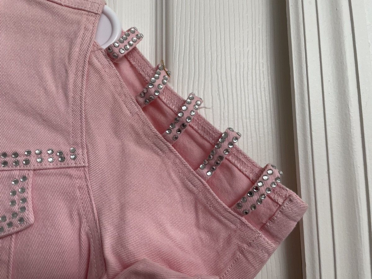 Vintage Vintage Platinum Plush Pink Jacket With Rhinestones Size L / US 10 / IT 46 - 3 Thumbnail