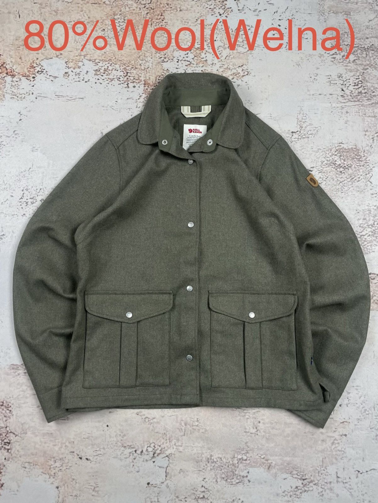 Fjallraven Fjällräven S Wool Button-Up Shirt Jacket – Olive Premium Size S / US 4 / IT 40 - 1 Thumbnail