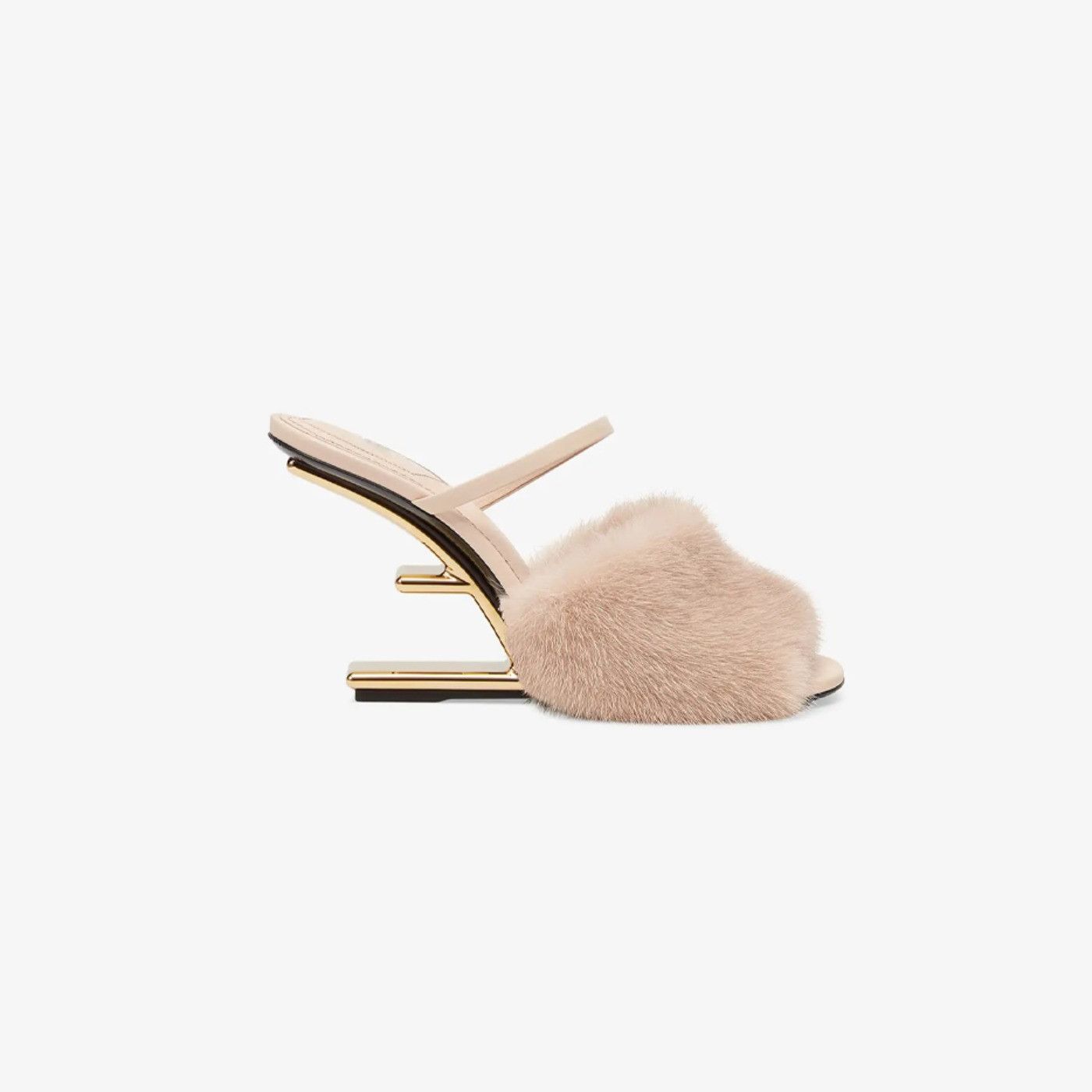 Fendi o1s1wg111225 Mink Hi-Heeled Sandals in Rose Pink Size US 10 / IT 40 - 1 Thumbnail