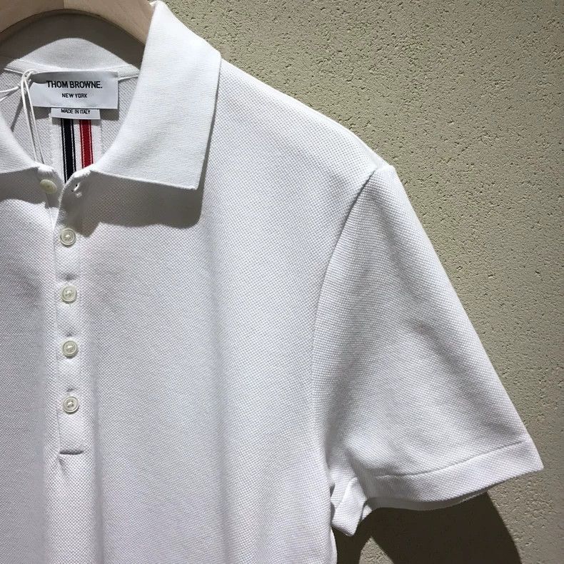 Thom Browne Thom Browne Turned-up polo shirt Size US M / EU 48-50 / 2 - 3 Thumbnail