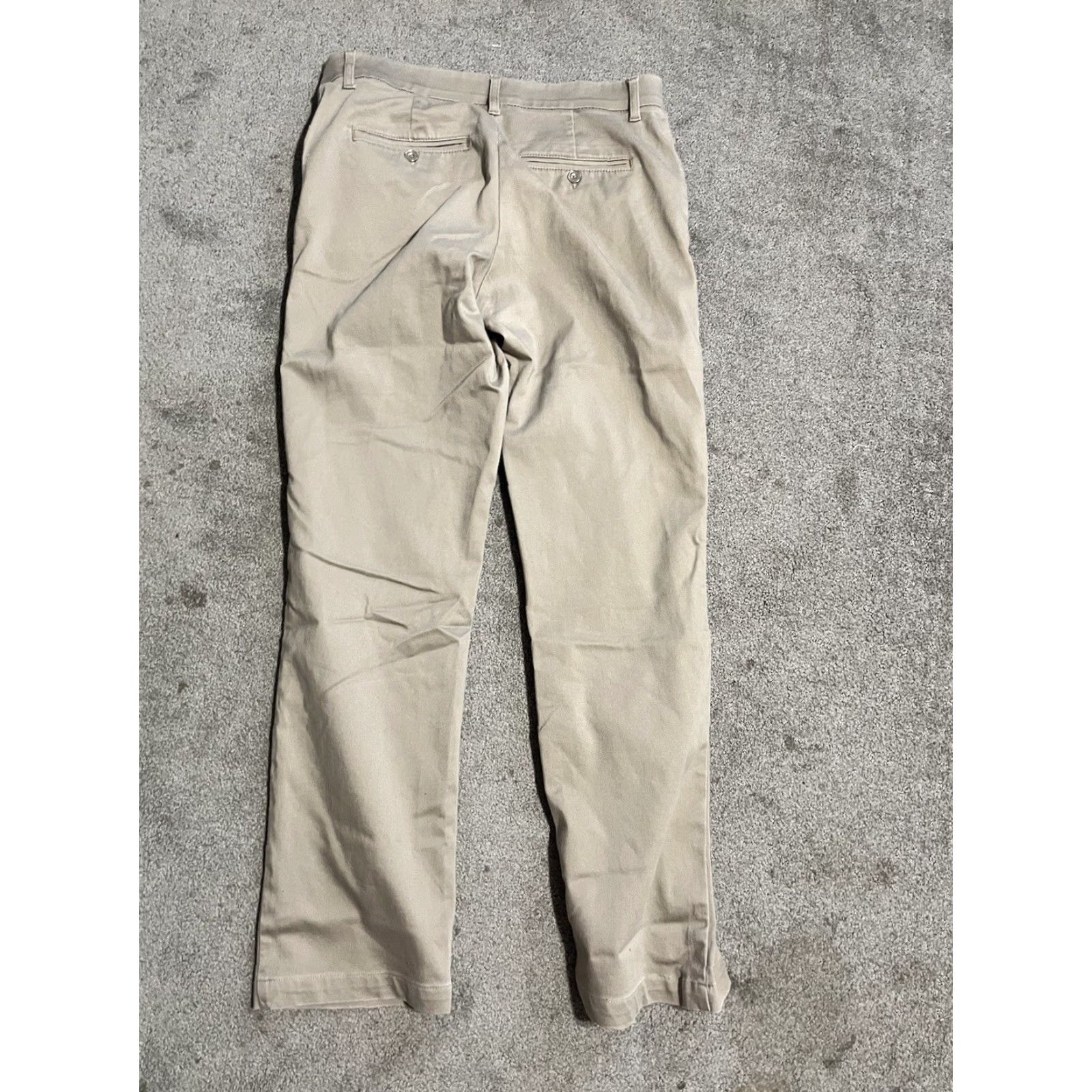 Lee Lee Pants Women 6 Tall Beige Regular Fit Mid Rise Stretch Twill Dress Pants with Pockets — Business Workwear Size 28" / US 6 / IT 42 - 3 Thumbnail