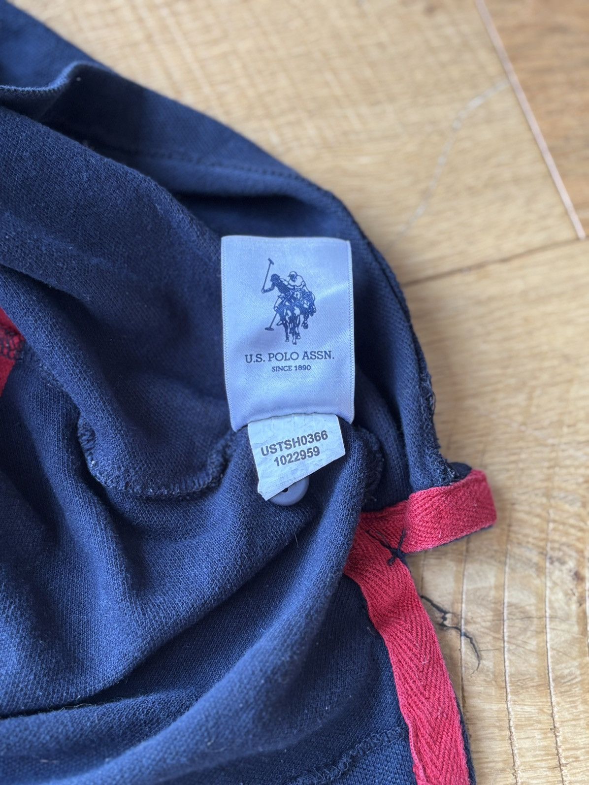 U.S. Polo Assn. × Vintage Navy/Red/White Polo Assn. Club written polo Size US M / EU 48-50 / 2 - 5 Thumbnail