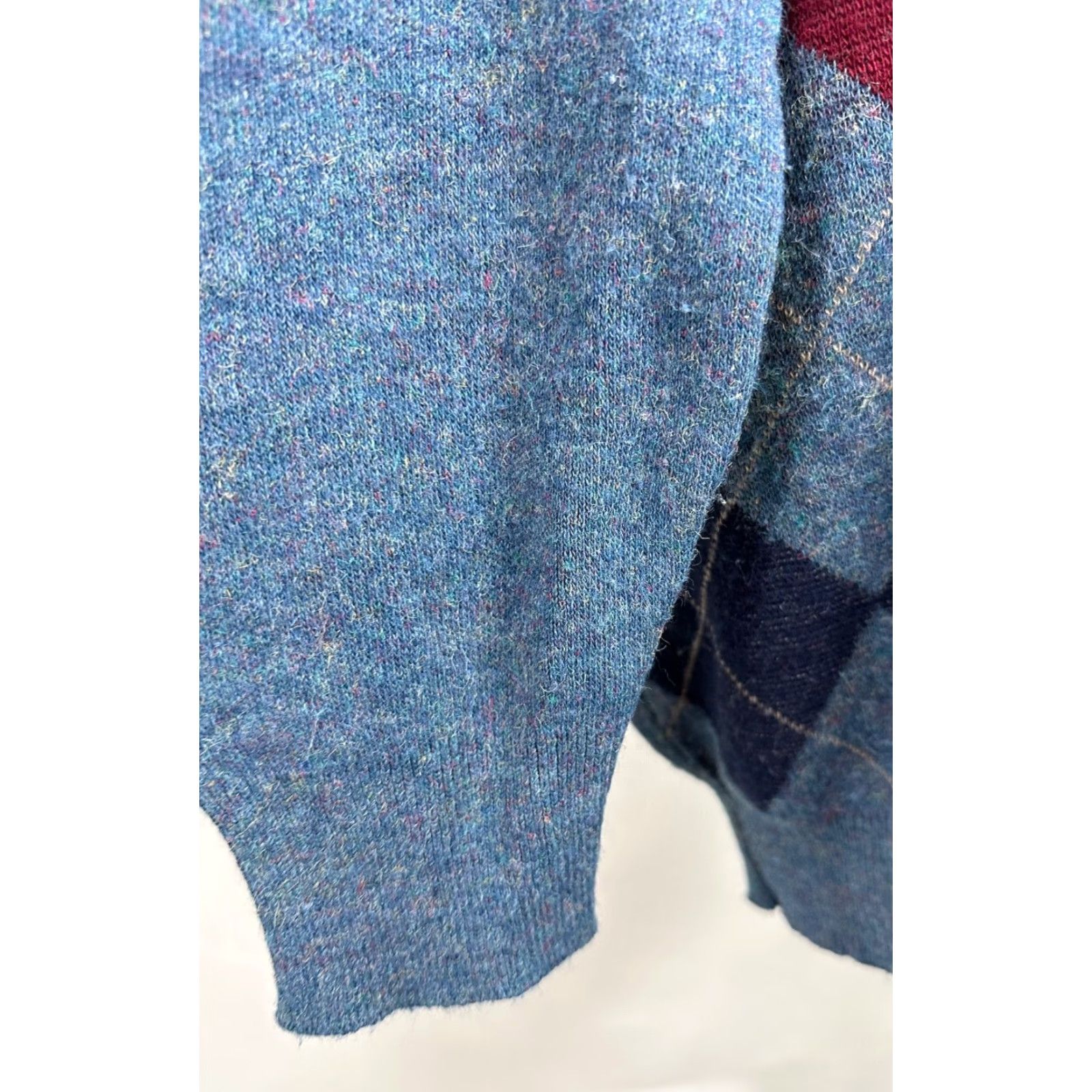 Vintage VINTAGE Robert Bruce Sweater Mens M Argyle Diamond Knit V-Neck Pullover Blue 80s Grunge Golf Size US M / EU 48-50 / 2 - 5 Thumbnail