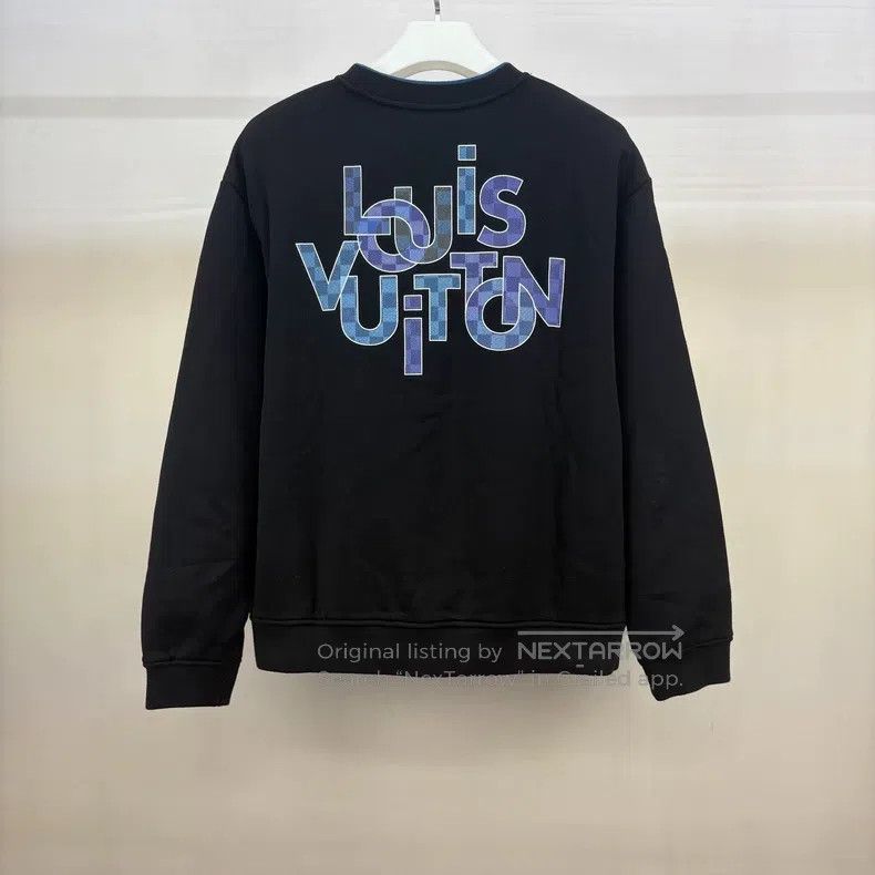 Louis Vuitton Louis Vuitton Black checkerboard logo sweatshirt Size US L / EU 52-54 / 3 - 2 Thumbnail
