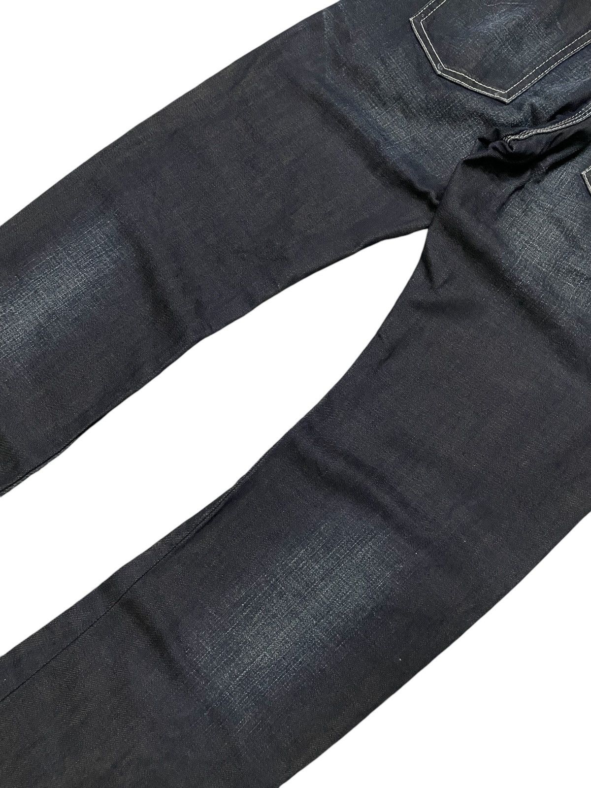 Hysteric Glamour × Japanese Brand × LOWBOX Back Number Japan Waxed Coated Spiral Cut Jeans Size US 30 / EU 46 - 12 Thumbnail
