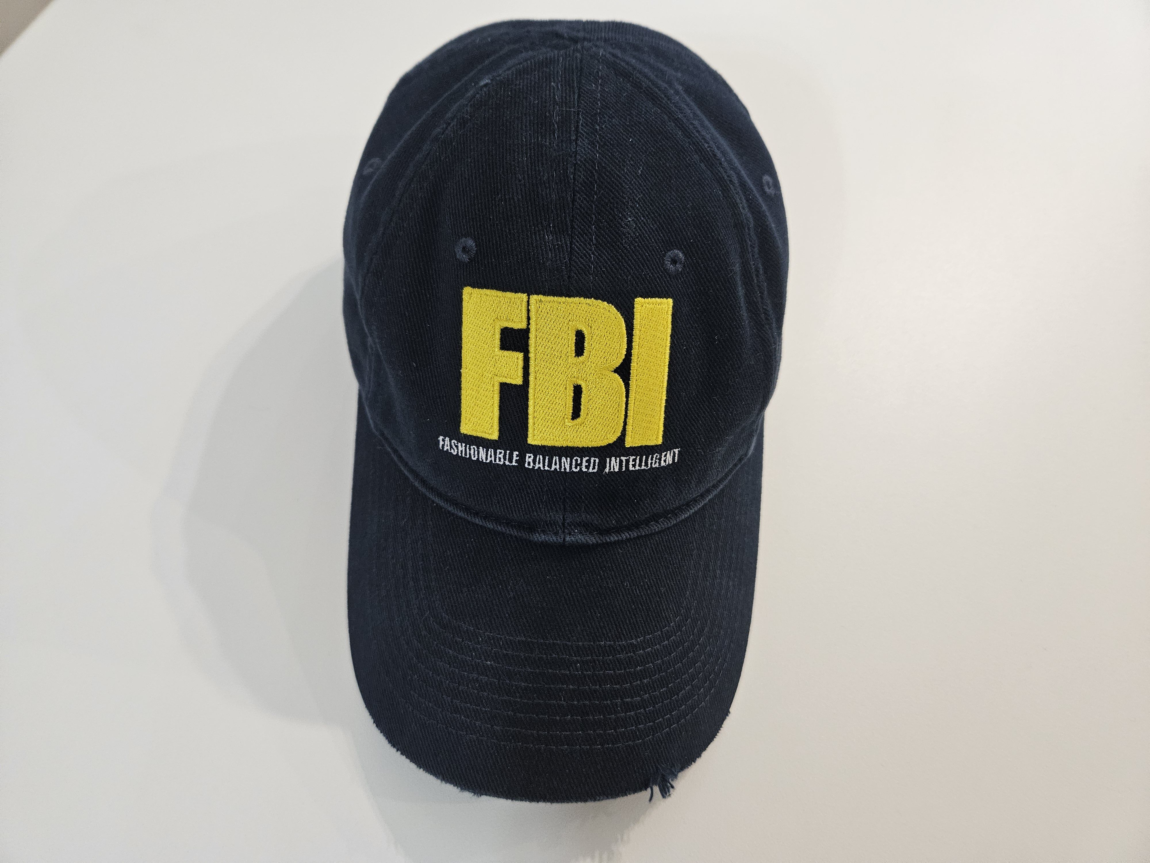 image of Balenciaga Fbi Ballcap in Navy, Men's
