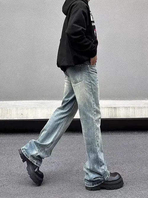 VIBE Vintage Textured Washed and Aged Micro Flare Jeans Size US 30 / EU 46 - 5 Thumbnail