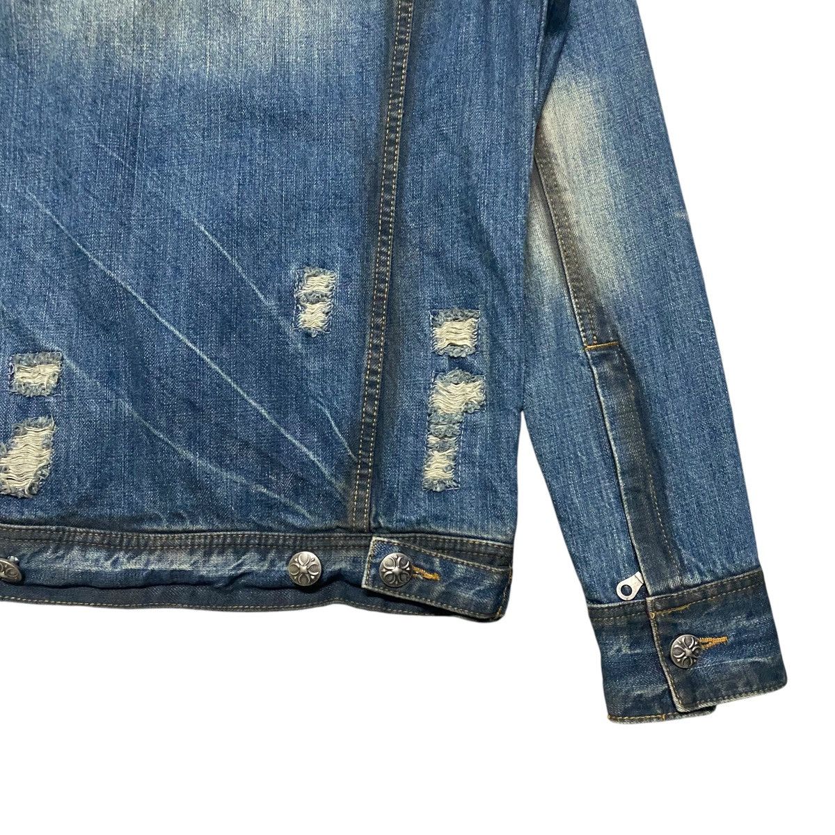 In The Attic IN THE ATTIC Denim Jacket Coated Distressed 'Future Kings' Size US M / EU 48-50 / 2 - 8 Thumbnail