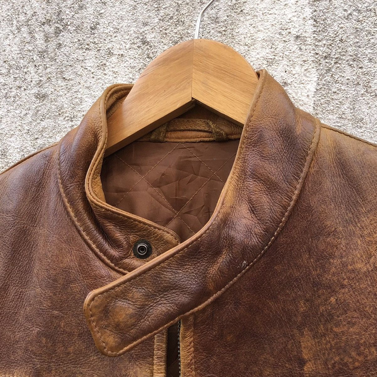 Vintage Vintage 90s Cow Real Leather Rider's Jacket By Uniqlo Size US M / EU 48-50 / 2 - 20 Thumbnail
