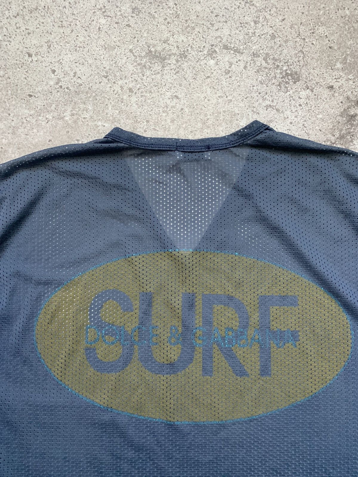Dolce & Gabbana Vintage Dolce & Gabbana Surf Mesh Tee Size US XL / EU 56 / 4 - 2 Thumbnail