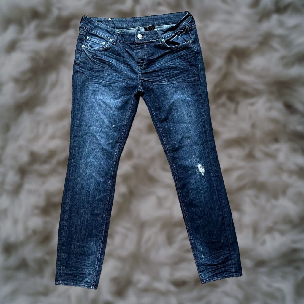 Buffalo David Bitton Buffalo David Bitton Jeans Mens 34x32 Lara Slim Blue Darker Wash Mid Rise Jeans Size US 34 / EU 50 - 1 Thumbnail