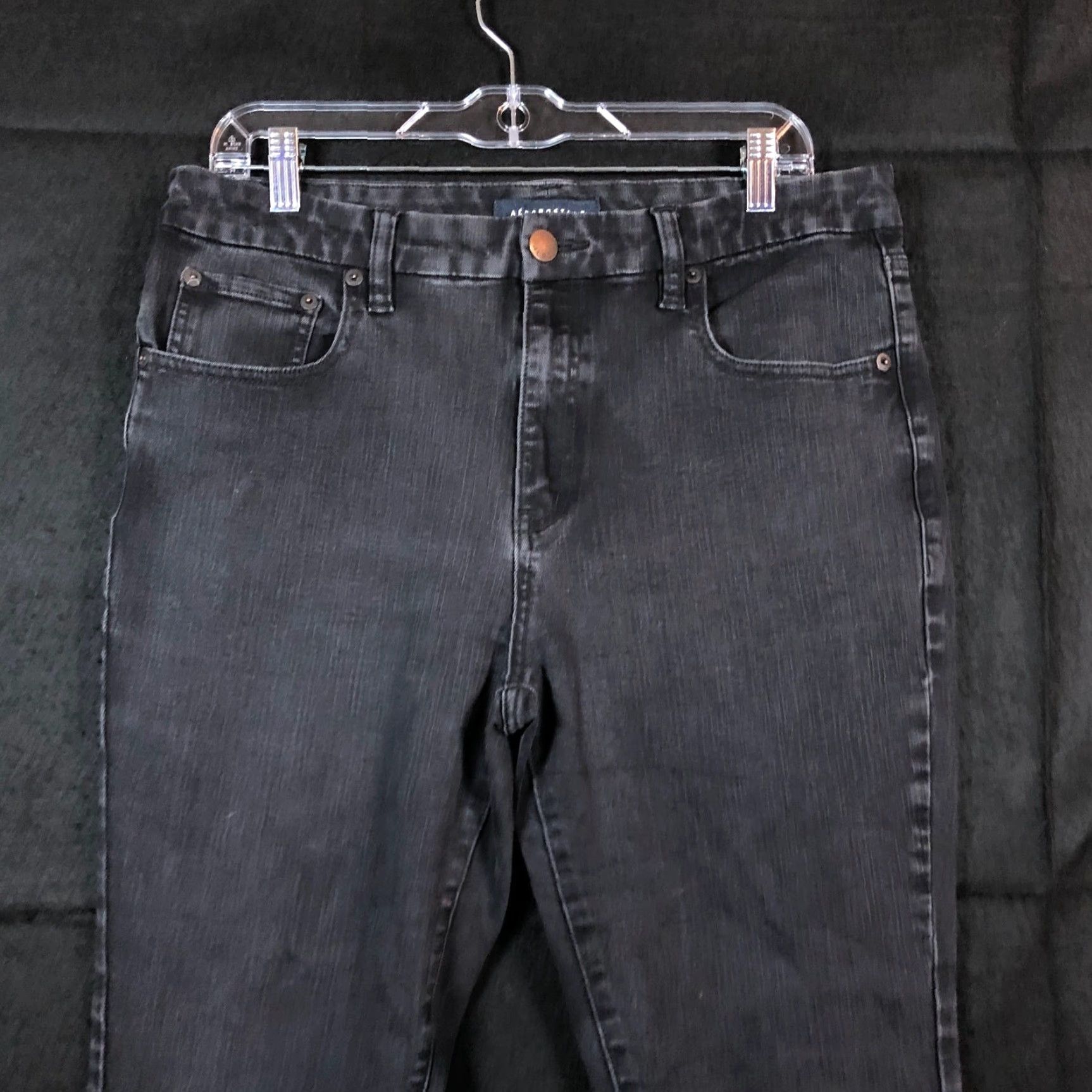 Aeropostale AeroPostale Black Denim High Rise Curvy Jegging Jeans 14 Regular Womens Stretch Pocket 5-Pocket Design Size 36" / US 14 / IT 50 - 2 Thumbnail