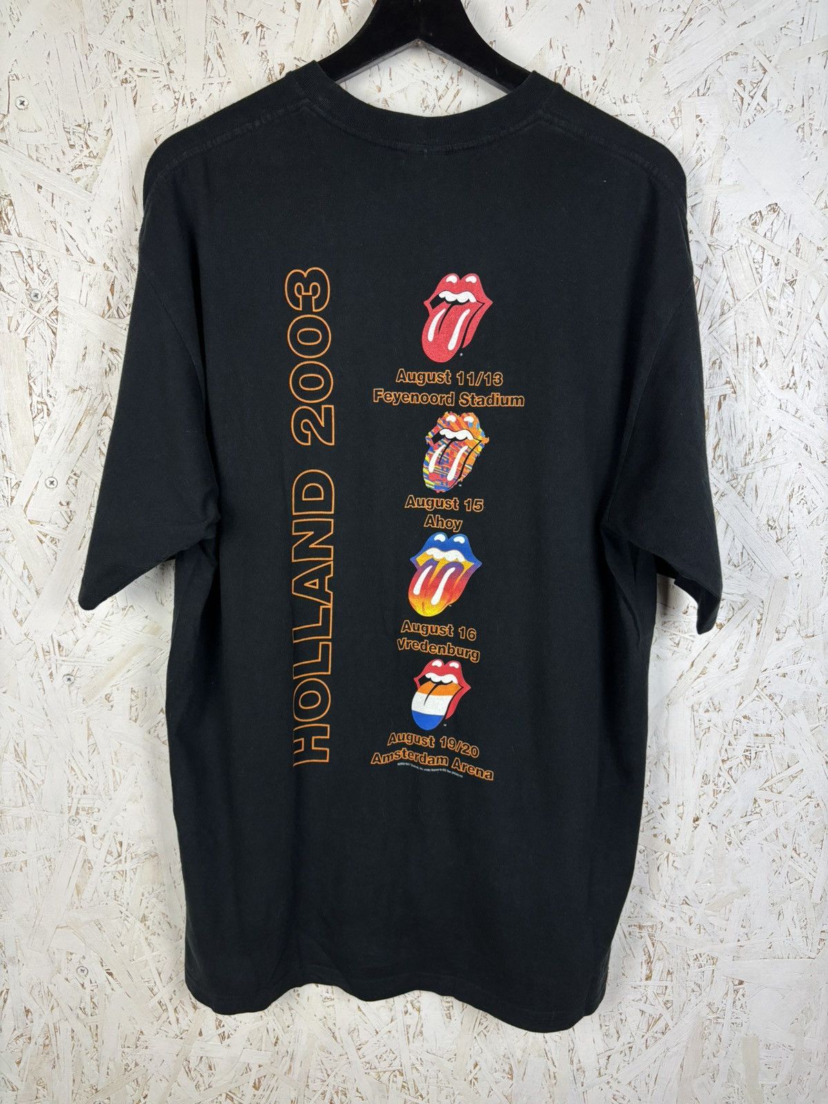Band Tees 00s Rolling Stones 2003 Holland Licks Nederland T-Shirt L Size US L / EU 52-54 / 3 - 4 Thumbnail