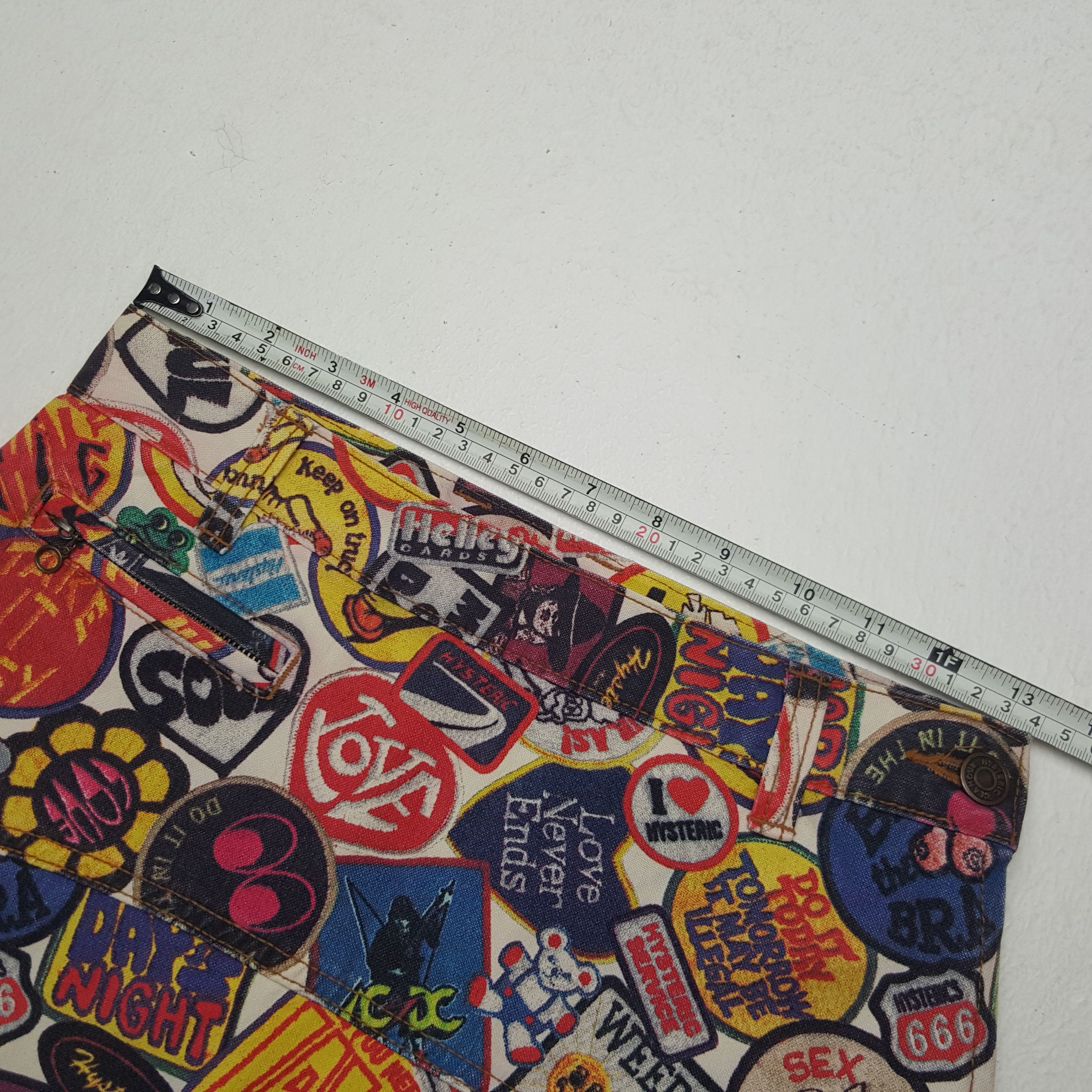 Hysteric Glamour × Japanese Brand Vintage Hysteric Glamour Fullprinted Patch Design Skirts Size 26" / US 2 / IT 38 - 7 Thumbnail
