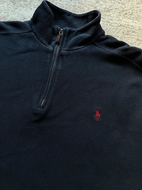 Polo Ralph Lauren Polo Ralph Lauren Sz XL 1/4 Zip Neck Sweatshirt Navy Size US XL / EU 56 / 4 - 2 Thumbnail