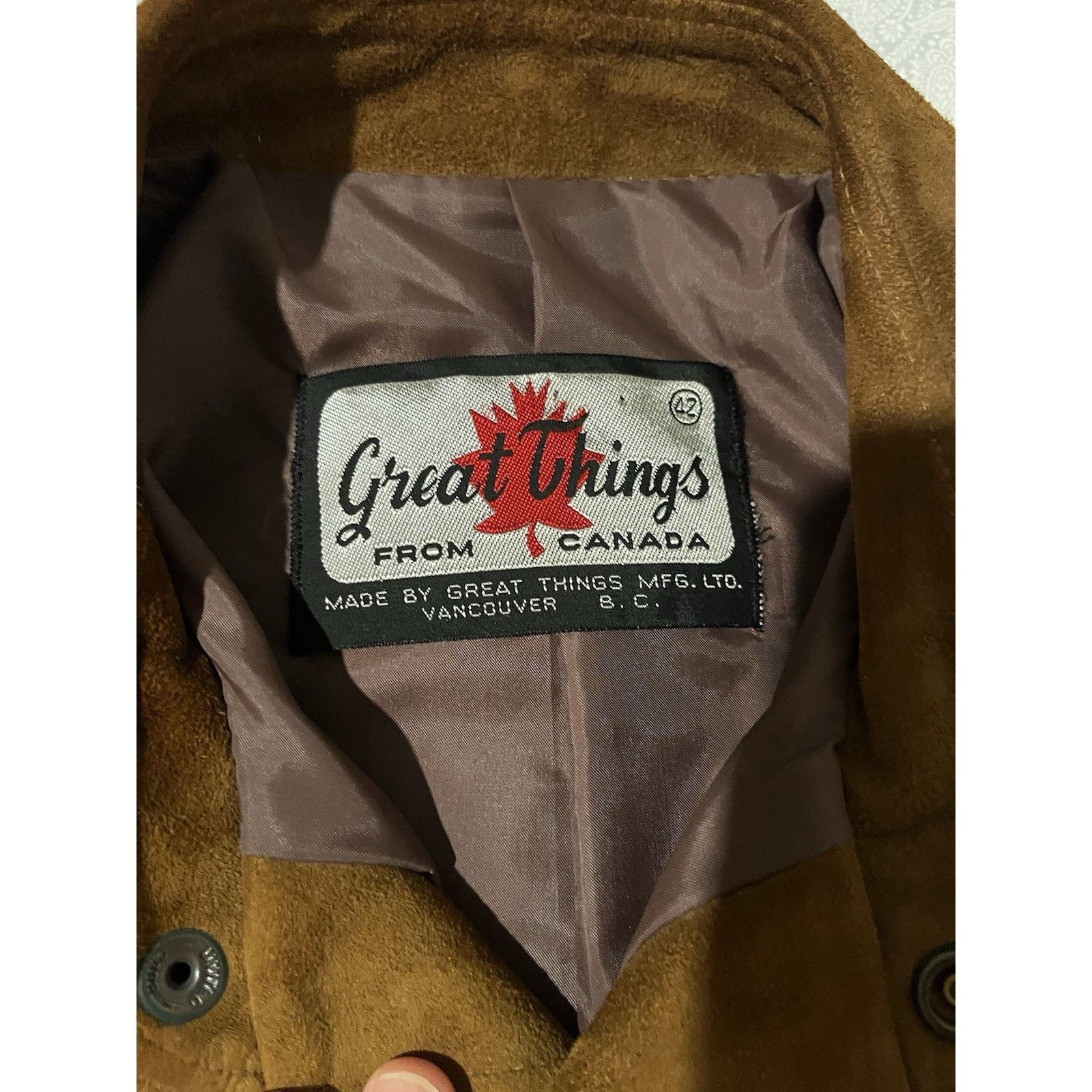 Other Vintage Great Things Canada Suede Leather Jacket 42 Western Size US L / EU 52-54 / 3 - 7 Thumbnail