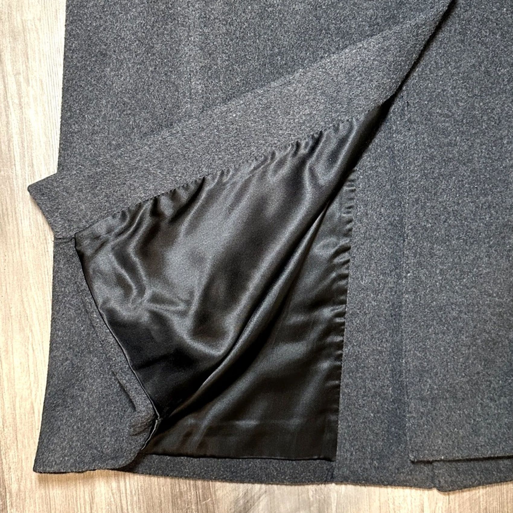 Vintage Adolfo Trench Coat Wool Cashmere Nylon Mens 44R Charcoal Jacket Over Coat Size US S / EU 44-46 / 1 - 3 Thumbnail