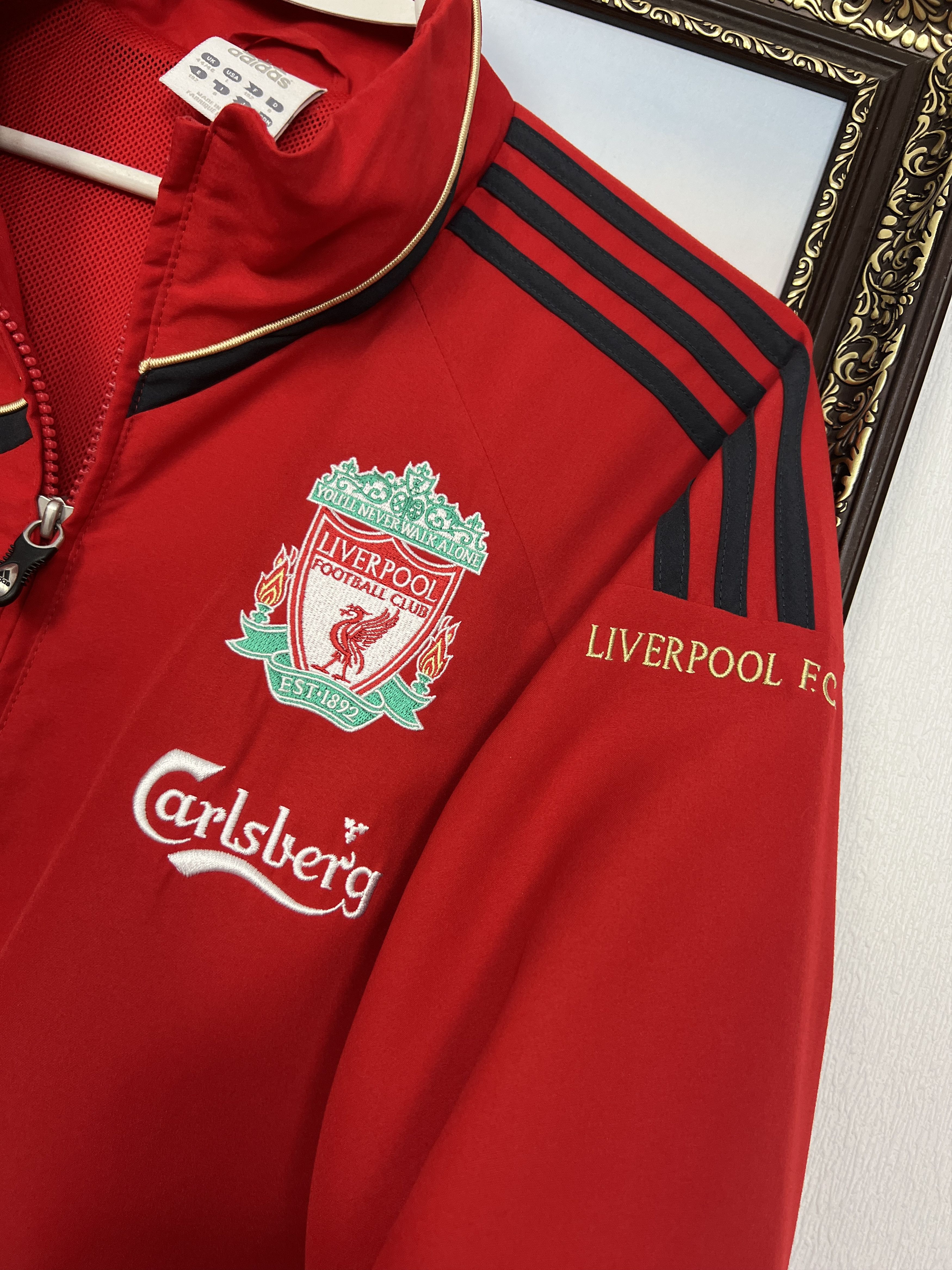 Adidas Vintage Liverpool Football Jacket Soccer Track Top Zip Size US L / EU 52-54 / 3 - 3 Thumbnail