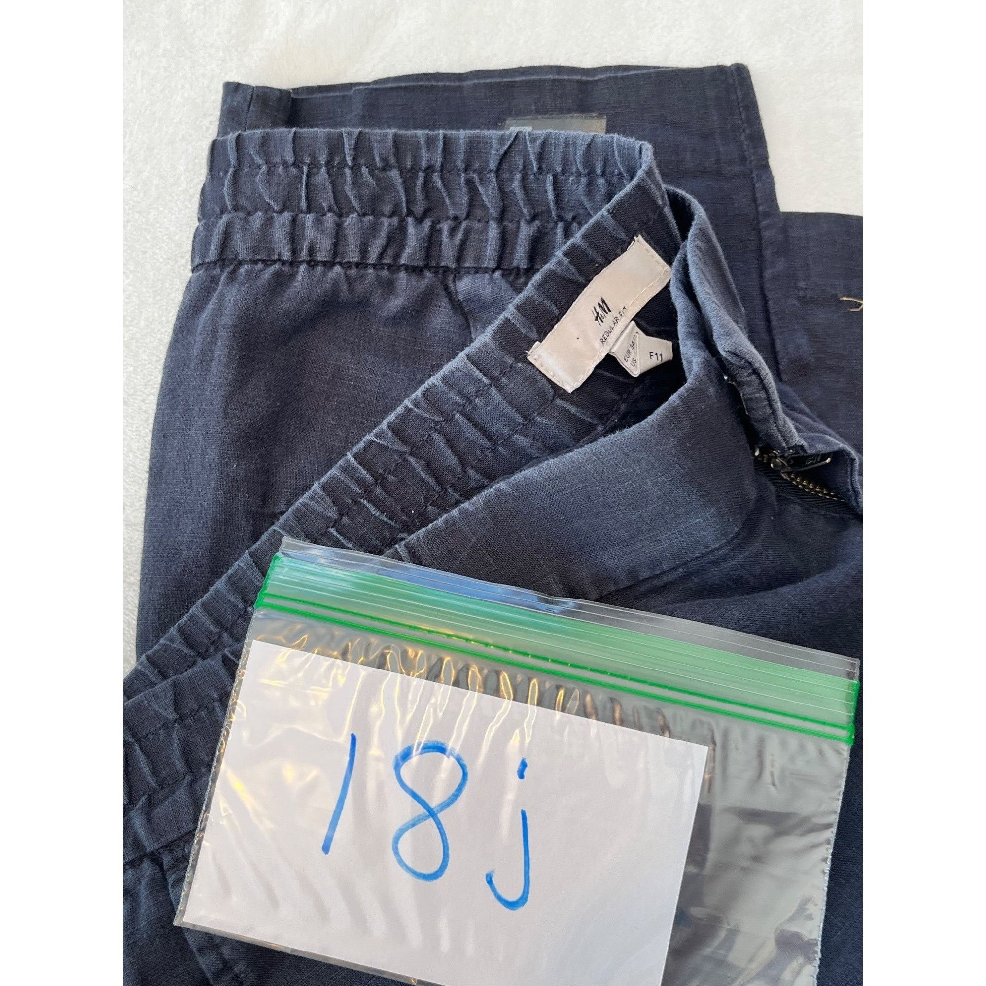 H&M H&M Regular Fit Mens Cropped Pants 34/32 Linen & Polyester B Size US 34 / EU 50 - 10 Thumbnail