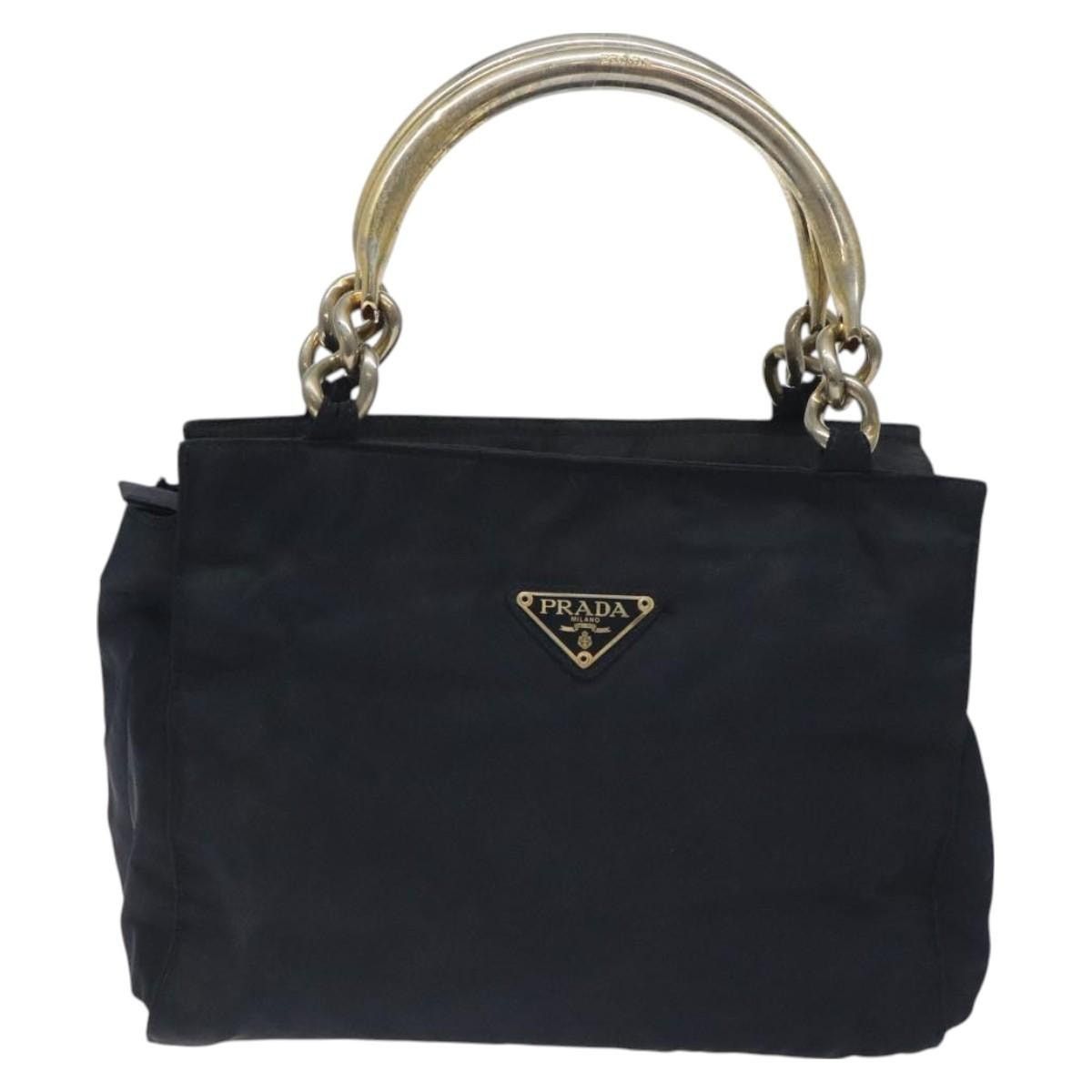 Prada PRADA Hand Bag Nylon Black Gold Size ONE SIZE - 2 Thumbnail