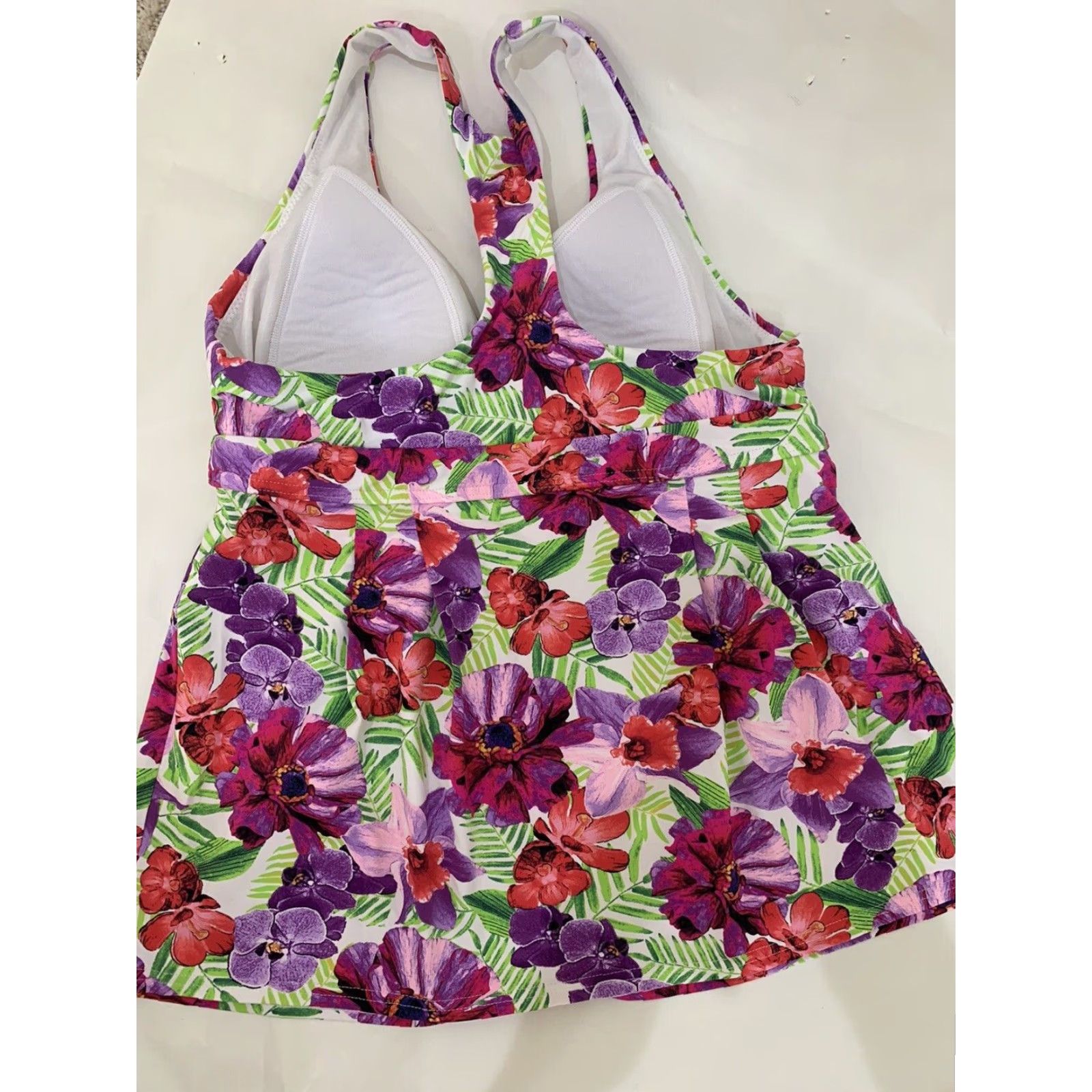 Lands' End VINTAGE? No. Lands' End Tankini Swimsuit 2 Piece Women Size 6 Pink Regular Size ONE SIZE - 3 Thumbnail