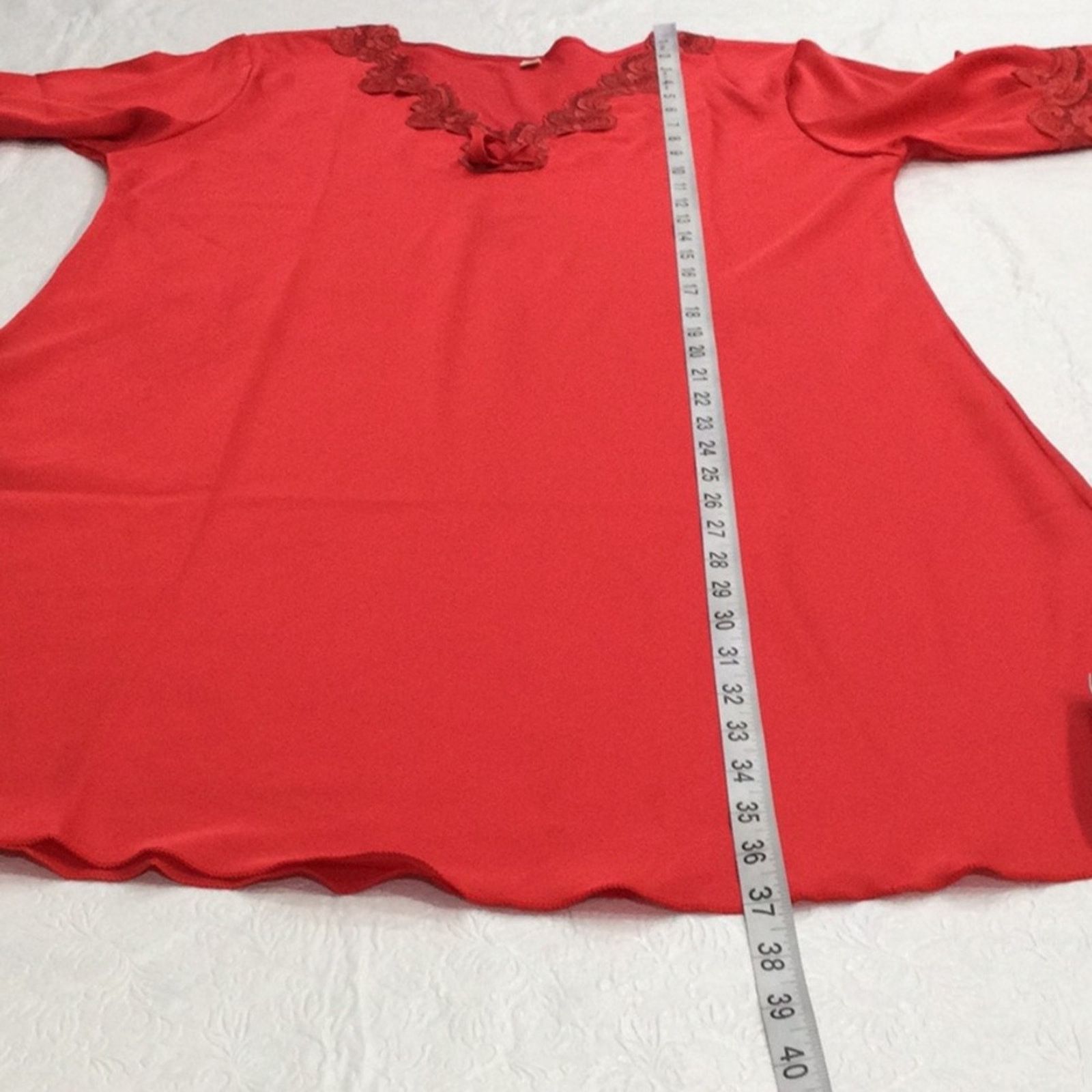 Other Red Lace Nightgown XXL (See description for measurements) Size M / US 6-8 / IT 42-44 - 14 Thumbnail