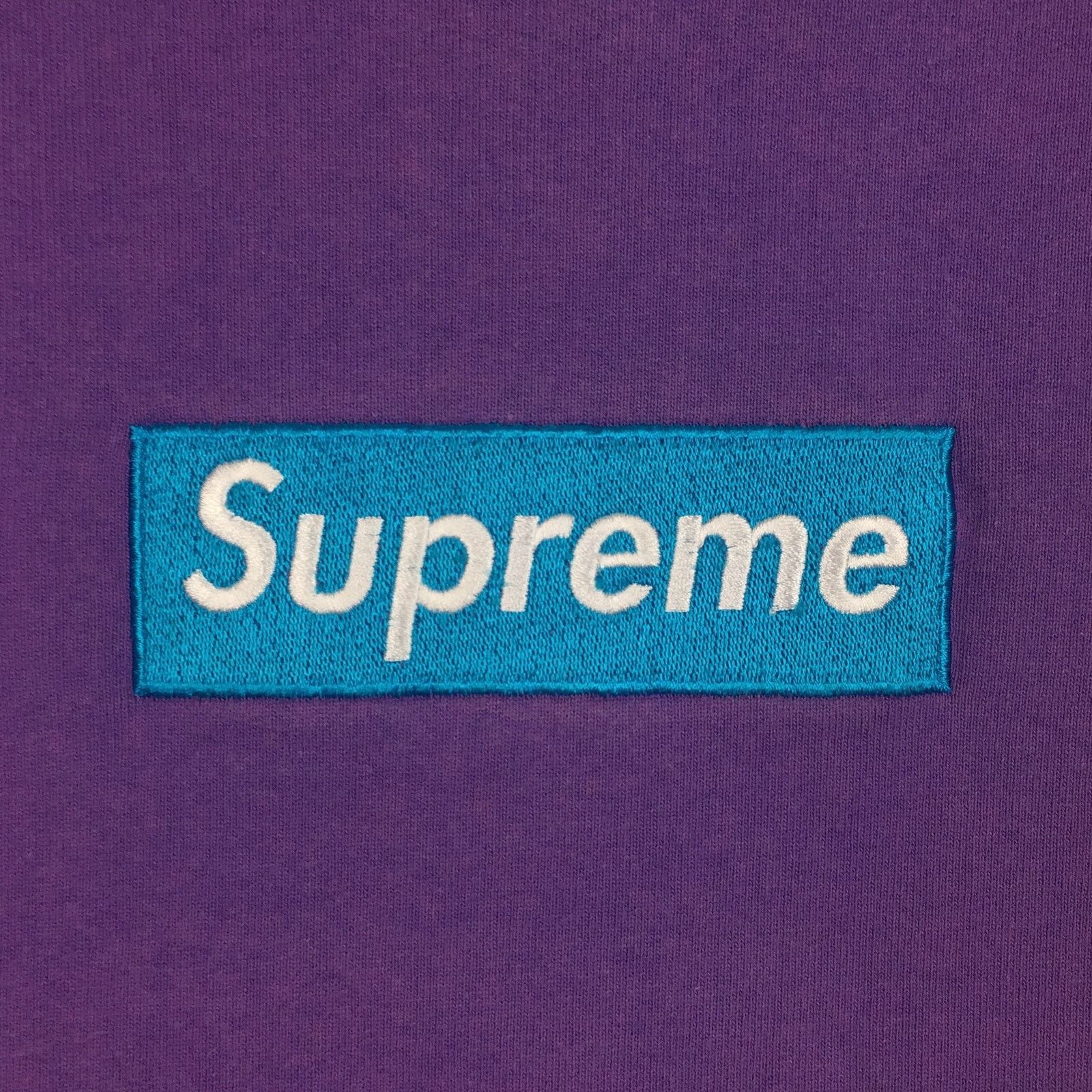 Supreme 2006 Supreme Purple Teal Box Logo Crewneck Size US XL / EU 56 / 4 - 3 Thumbnail