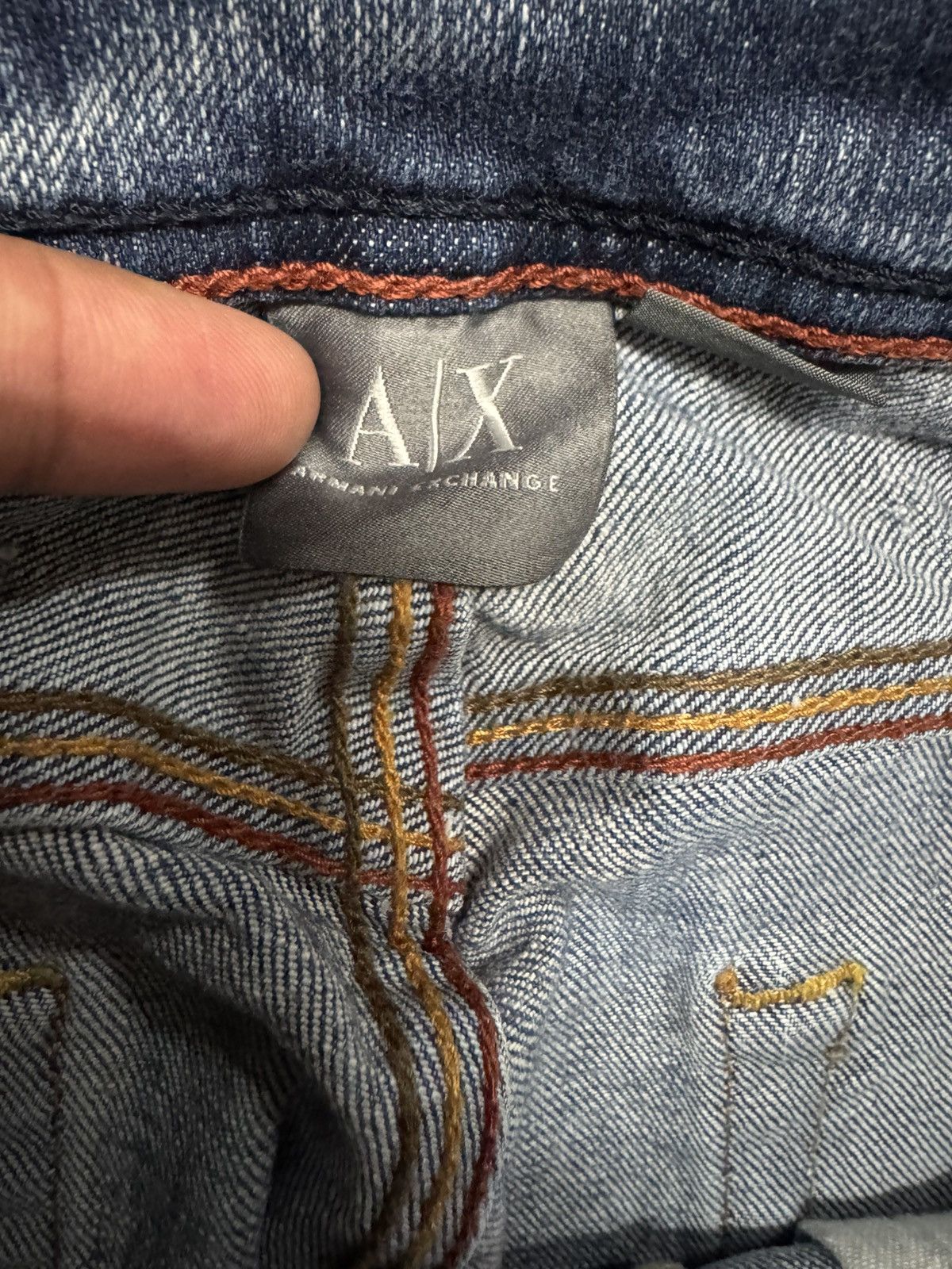Armani Exchange 💥FLARED💥90s ARMANI EXCHANGE CLAWMARK SICK JEANS DISTRESS Size US 30 / EU 46 - 7 Thumbnail