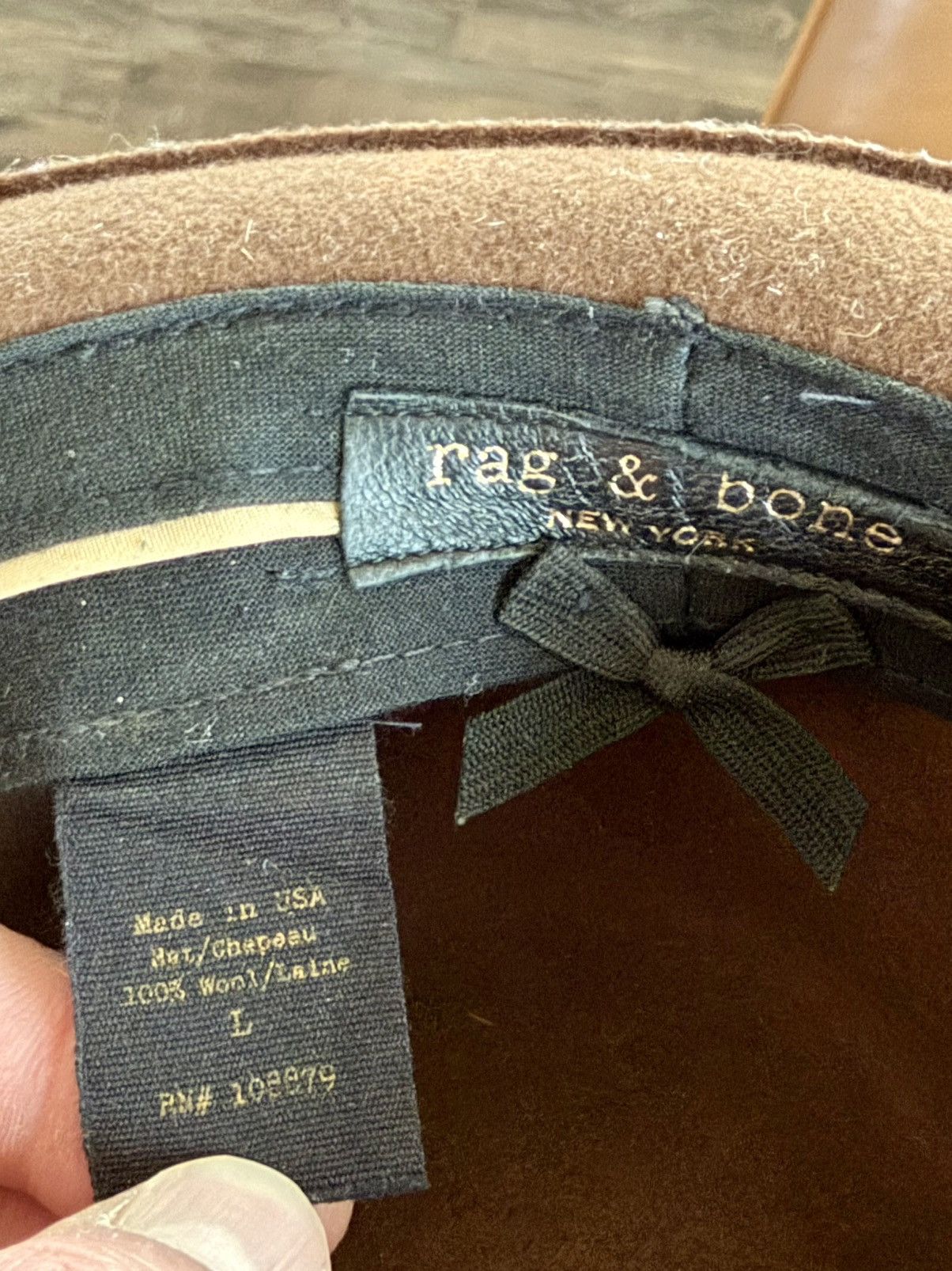 Rag & Bone Rag & Bone Brown Wool Felt Fedora Hat Made in USA (Size L) Size ONE SIZE - 4 Thumbnail
