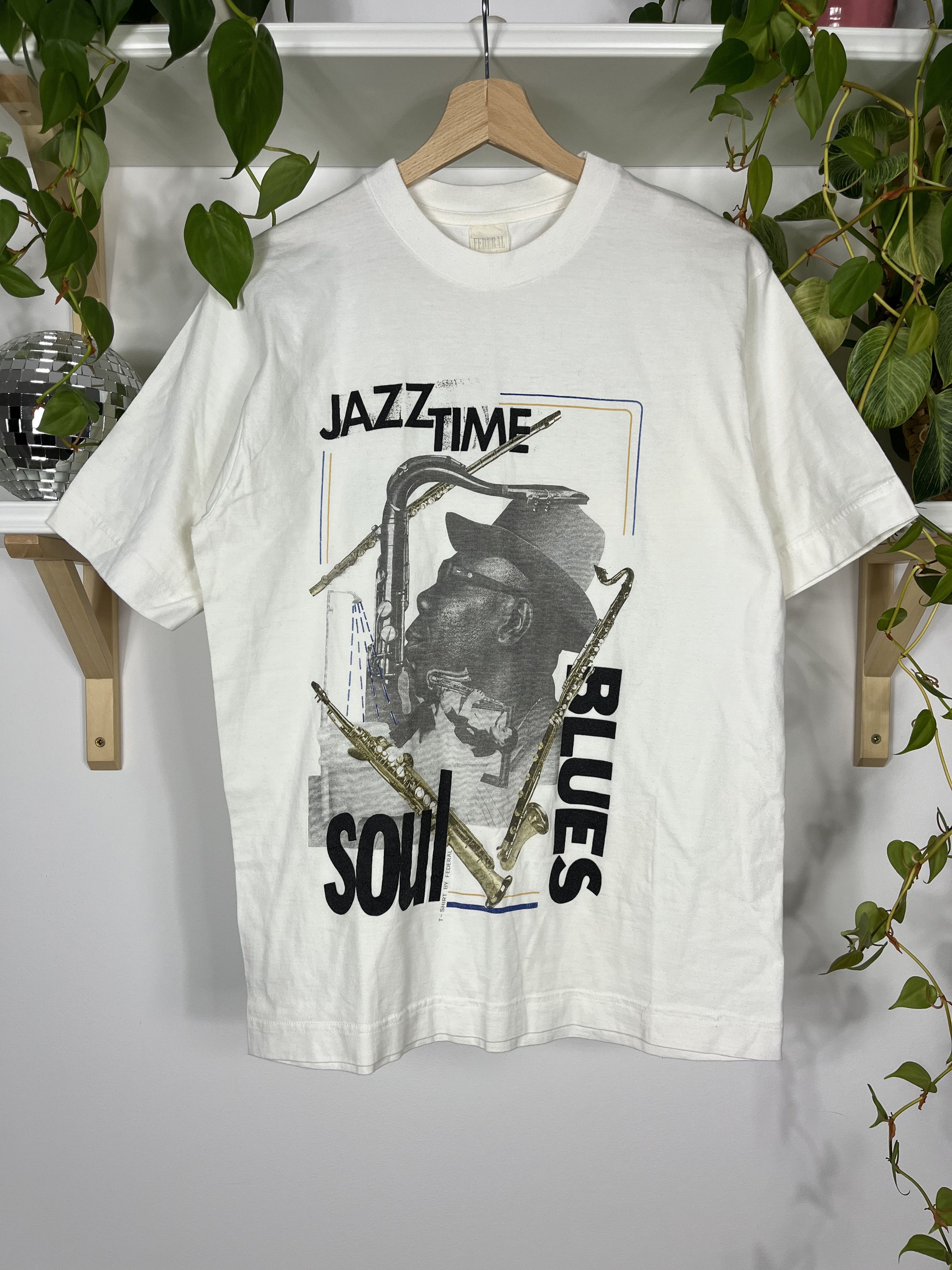 Band Tees × Vintage 90s John Coltrane Jazz Time T-shirt Tee Federal Size US M / EU 48-50 / 2 - 1 Thumbnail