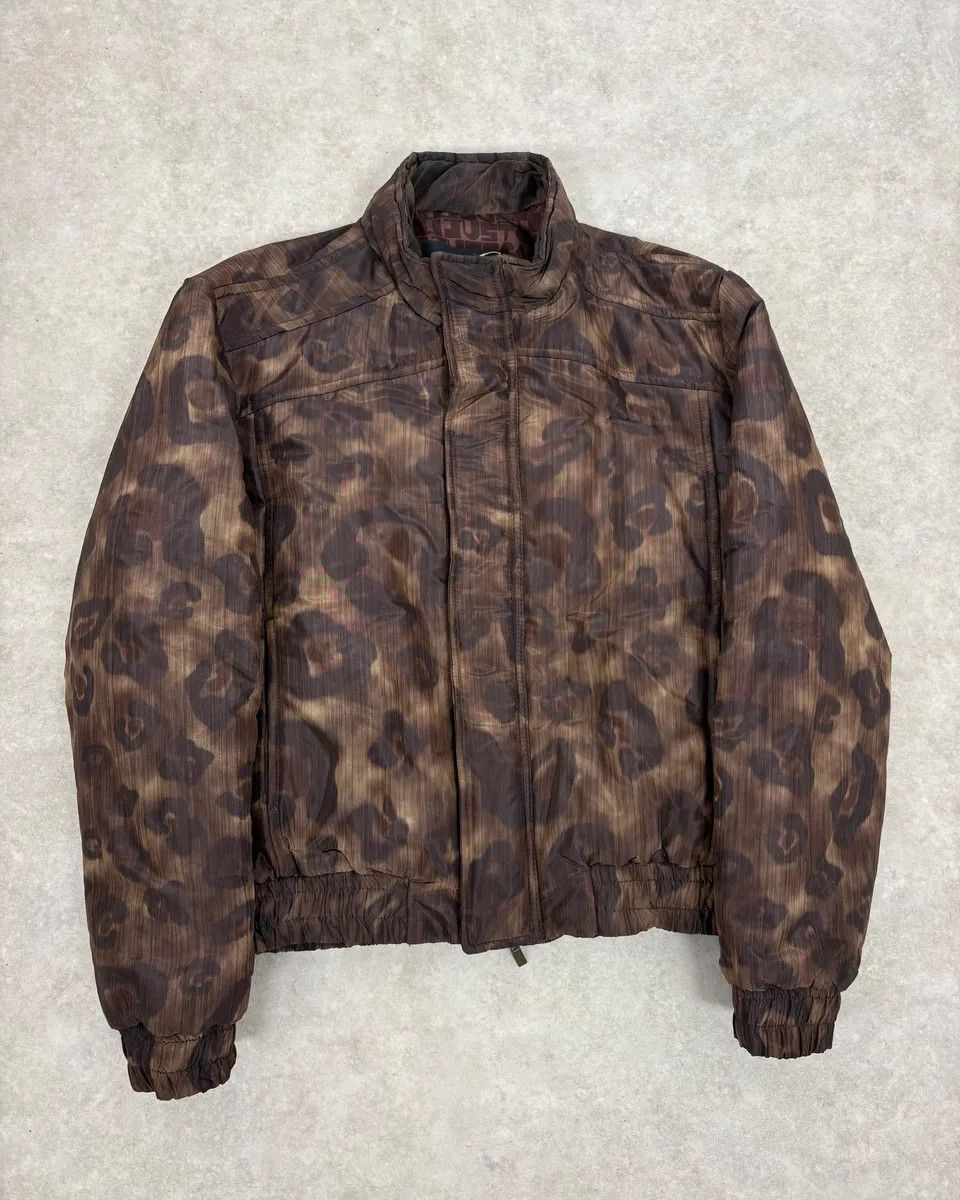 2000s Cavalli Leopard Print Obscure Bomber Jacket