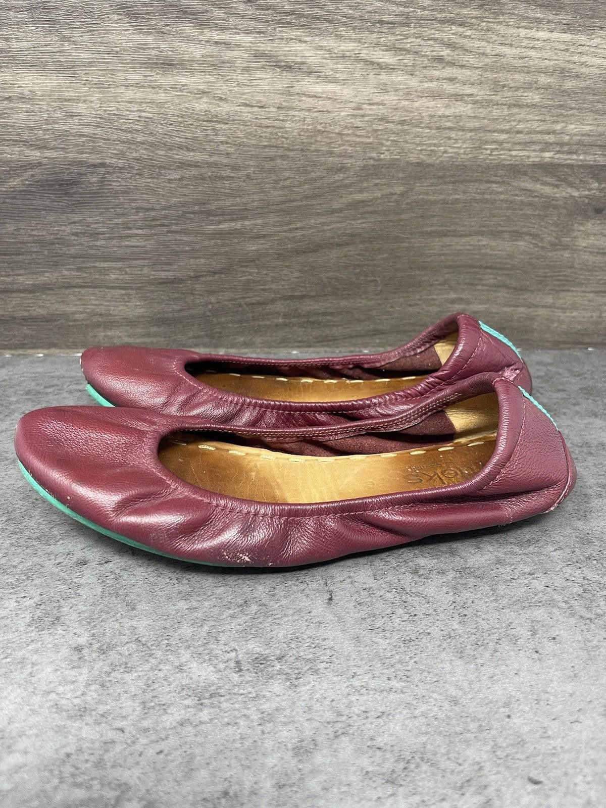 Andrew's Ties Tieks Gavrieli Ballet Flats Womens Size 6 Red Leather Size US 6 / IT 36 - 1 Thumbnail