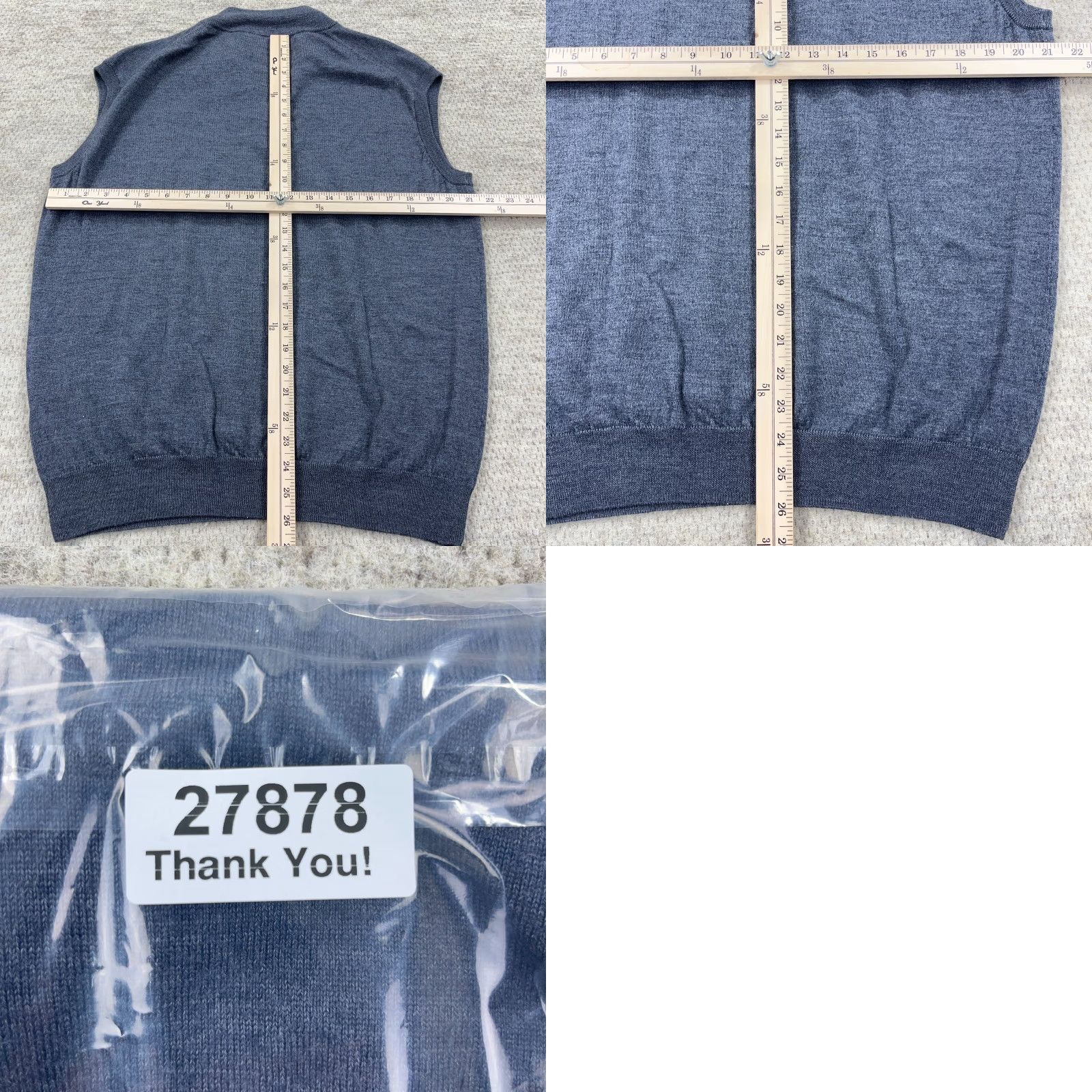 Peter Millar Peter Millar Sweater Vest Men Large Blue Knit Quarter Zip Mock Neck Size US L / EU 52-54 / 3 - 8 Thumbnail