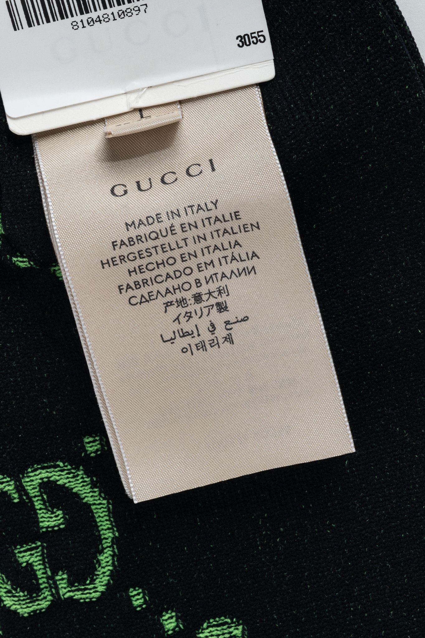 Gucci Gucci Black & Light Green GG Monogram Mid-Calf Socks Size ONE SIZE - 3 Thumbnail