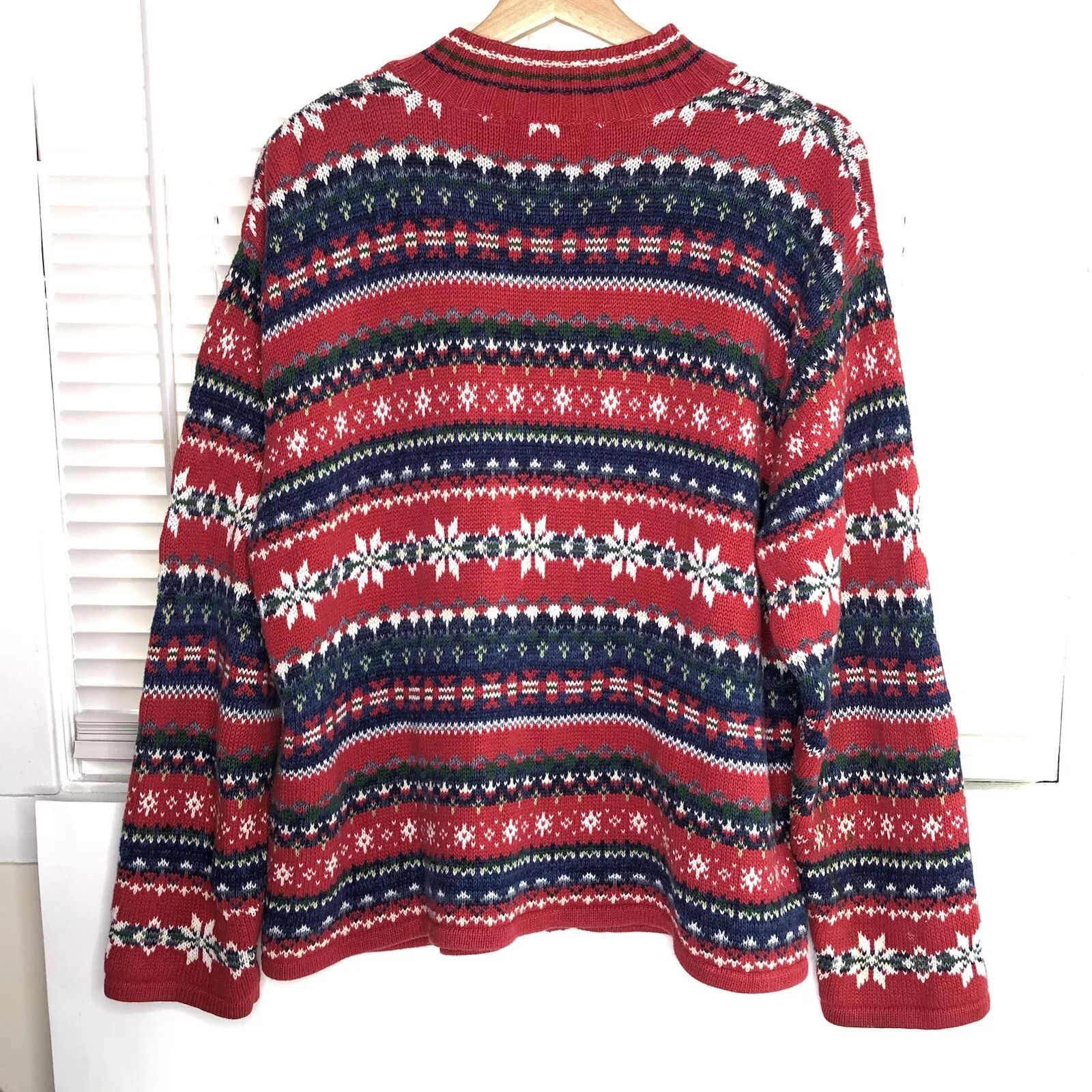 Other Vtg 80s Heirloom Christmas Knit Sweater XL Red Cardigan Size XL / US 12-14 / IT 48-50 - 4 Thumbnail