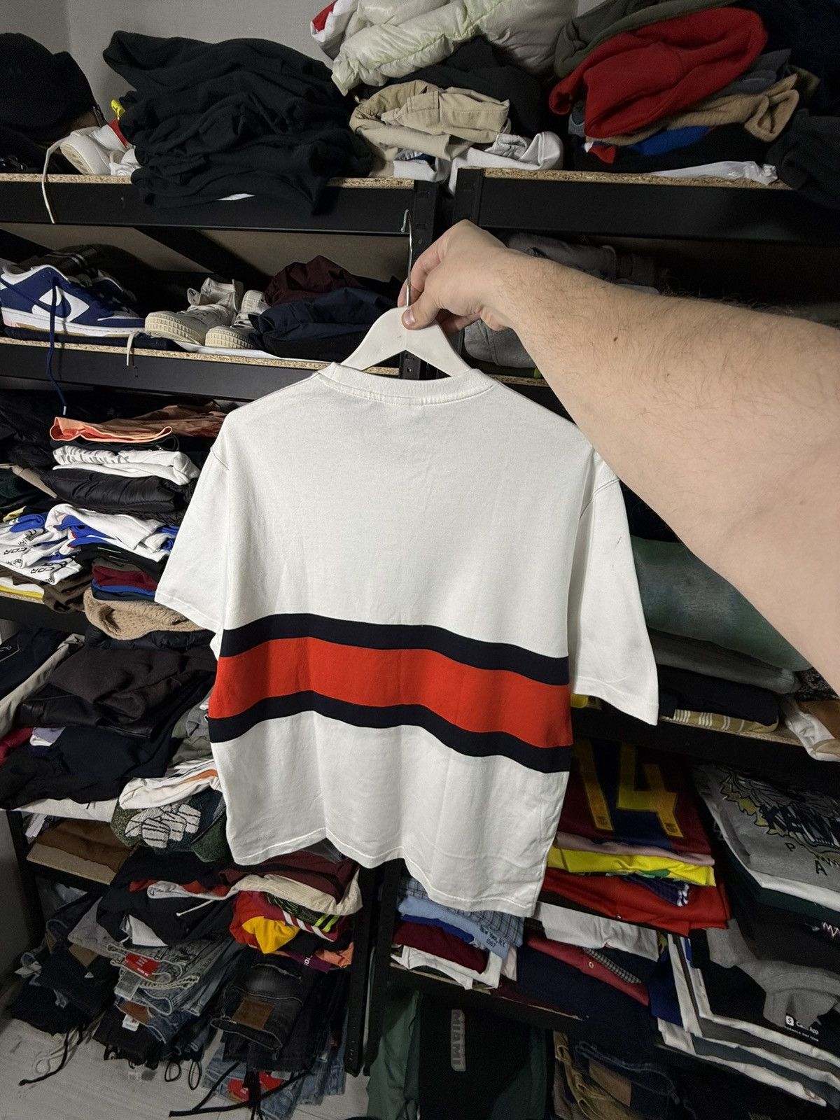 Lacoste NWT Lacoste Live T Shirt White Stripe Logo France Size M Size US M / EU 48-50 / 2 - 6 Thumbnail
