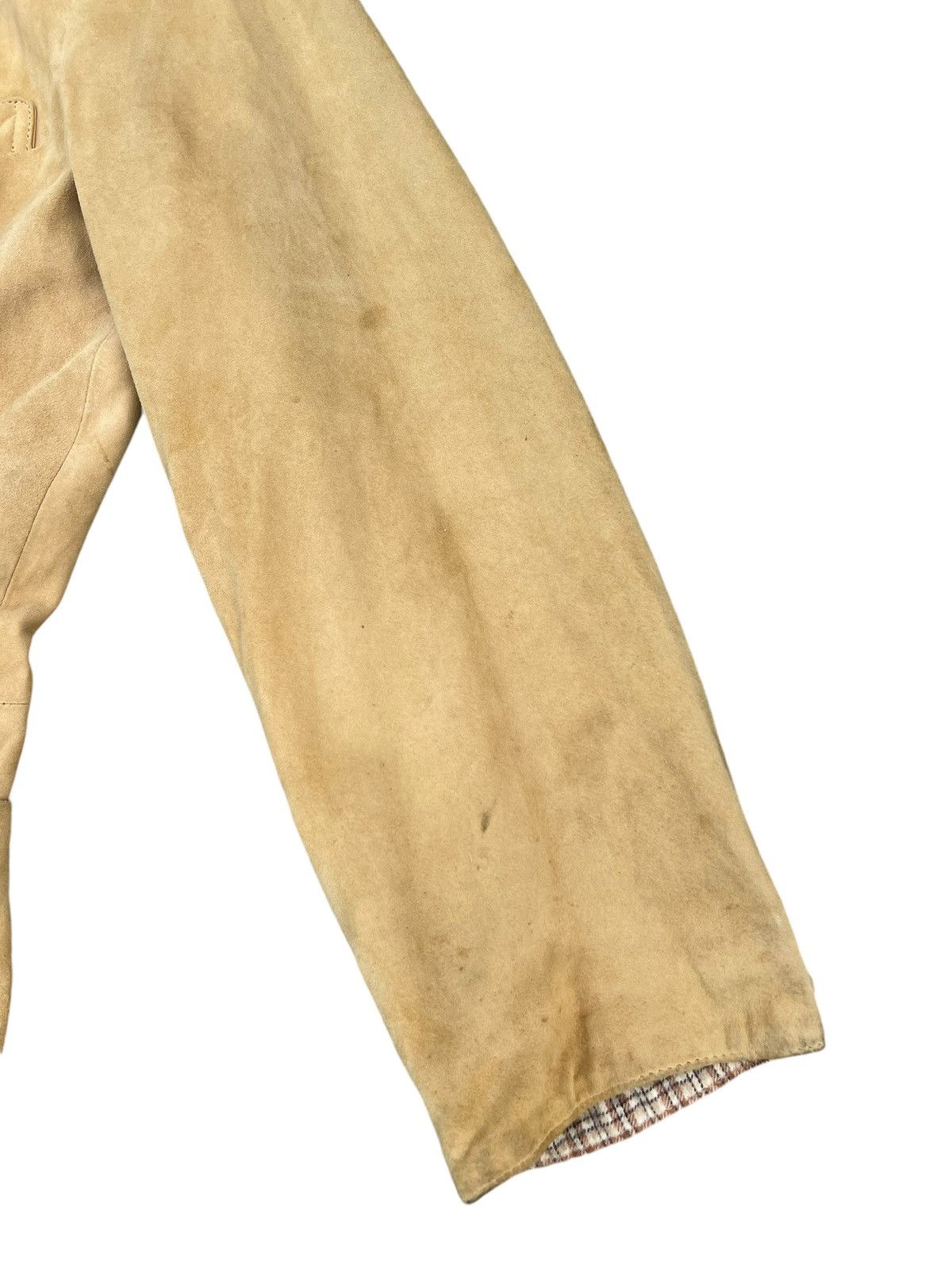 Mademoiselle Non Non Papas Japan Patina Suede Sheepskin Leather Blazer Jacket Size US L / EU 52-54 / 3 - 12 Thumbnail