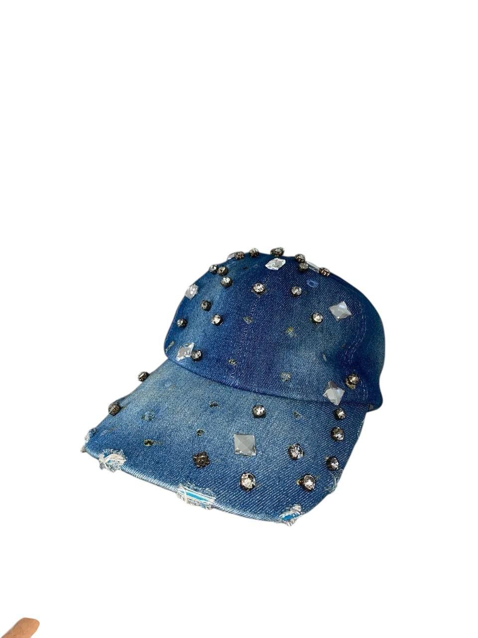 Hysteric Glamour VTG Rhinestone BB.Simon style Y2K Distressed Cap Hat Size ONE SIZE - 2 Thumbnail