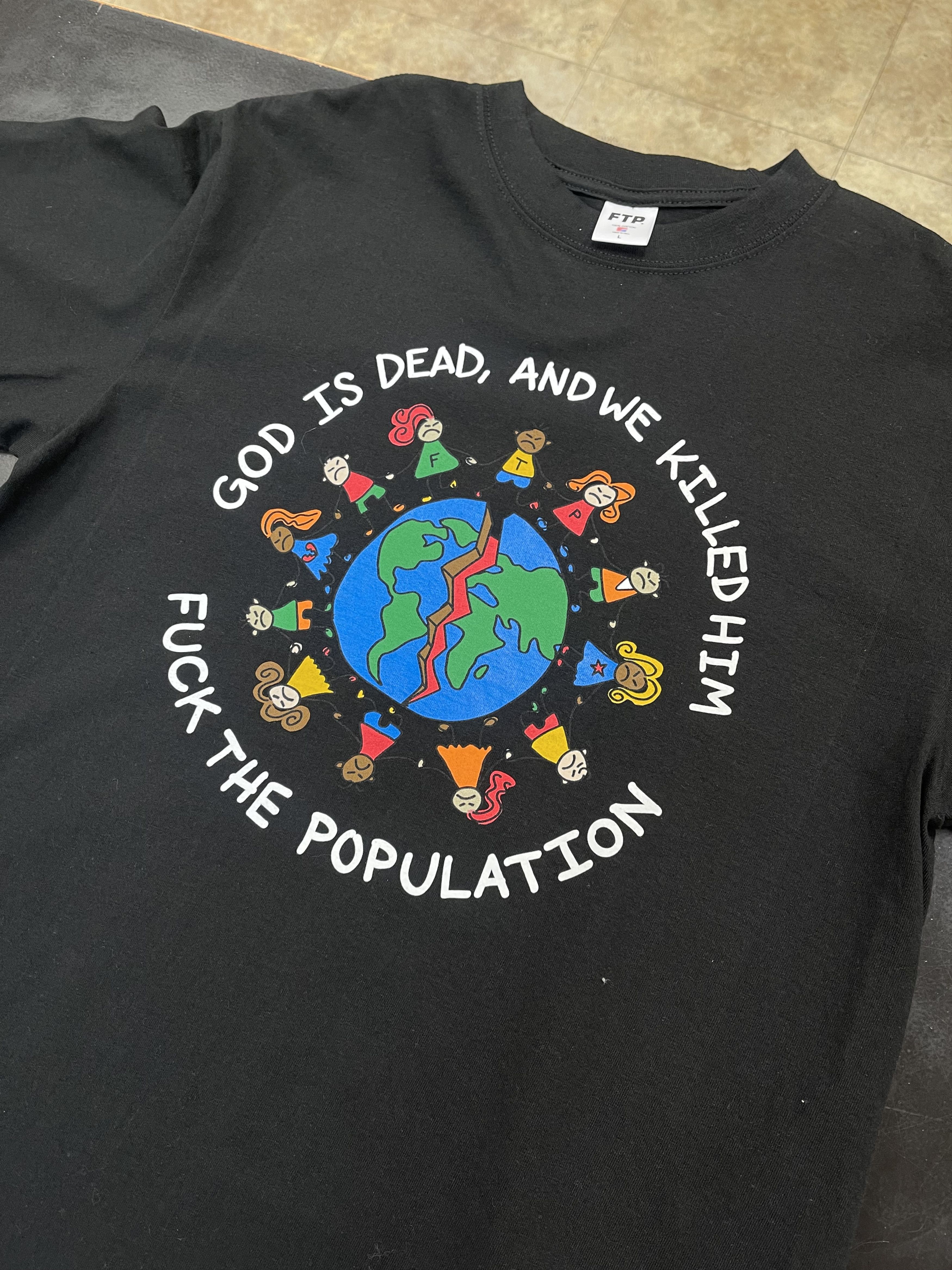 Fuck The Population FTP God Is Dead Tee Black Size US L / EU 52-54 / 3 - 2 Thumbnail