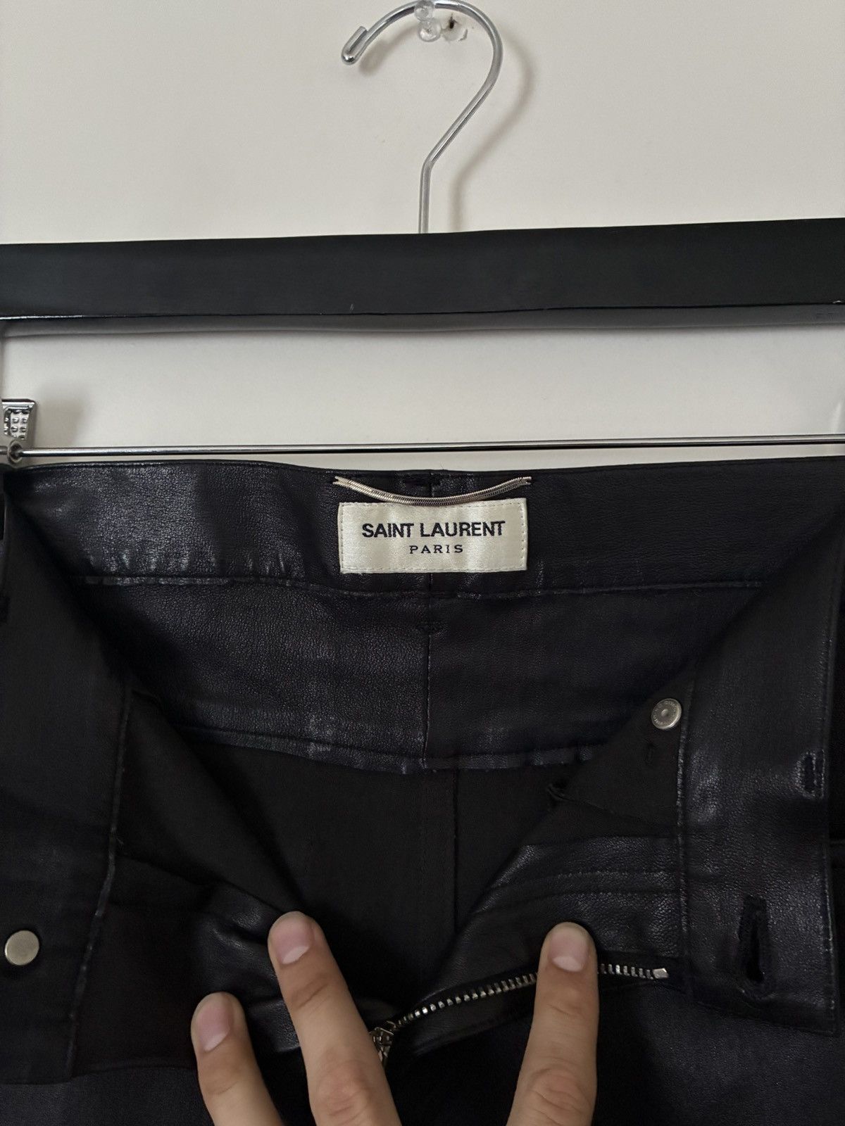 Saint Laurent Paris Saint Laurent Paris SS13 Leather Pants Size US 34 / EU 50 - 3 Thumbnail