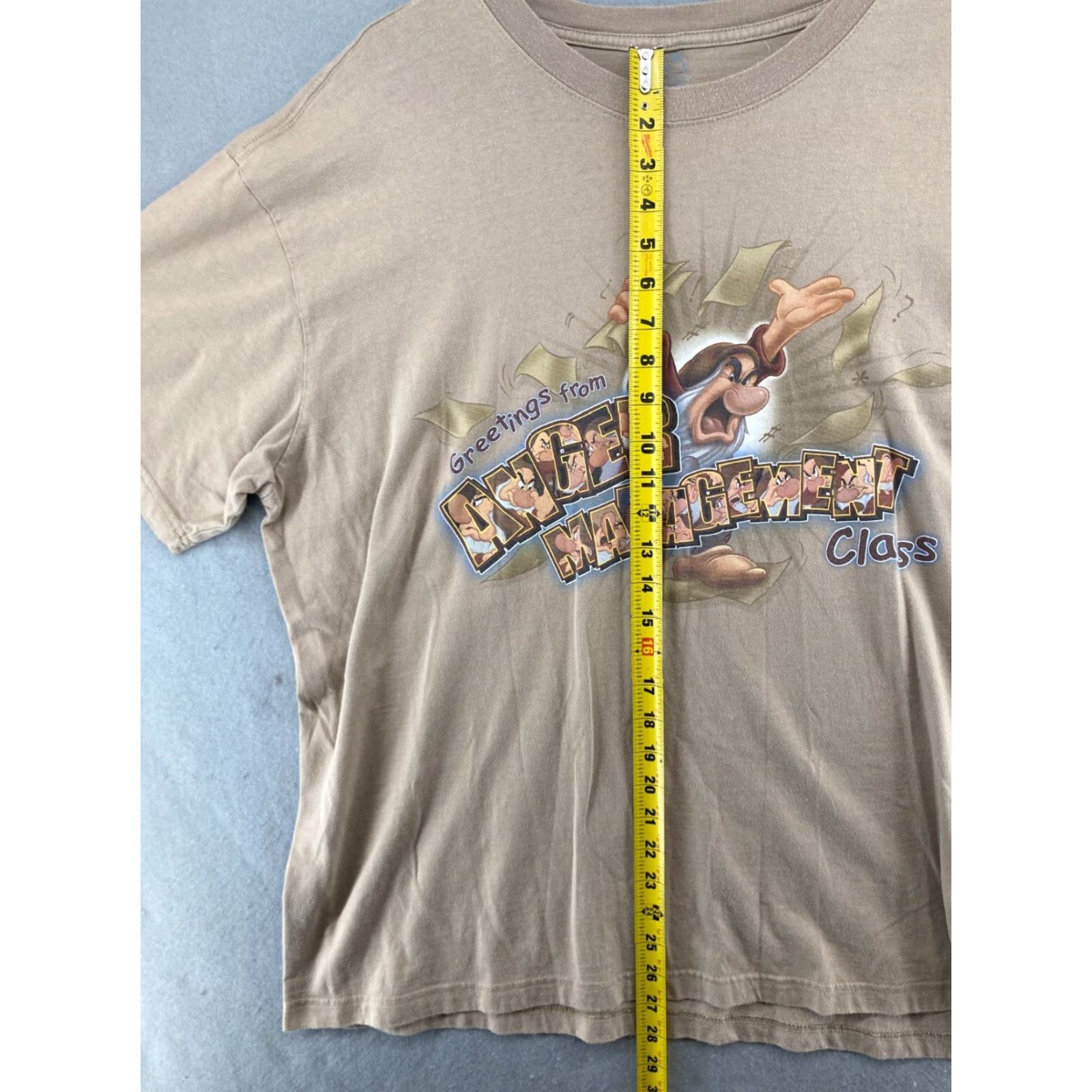 Disney Disney Store Womens 2XL TShirt Tan Grumpy Anger Managment Class Size XXL / US 16-18 / IT 52-54 - 3 Thumbnail